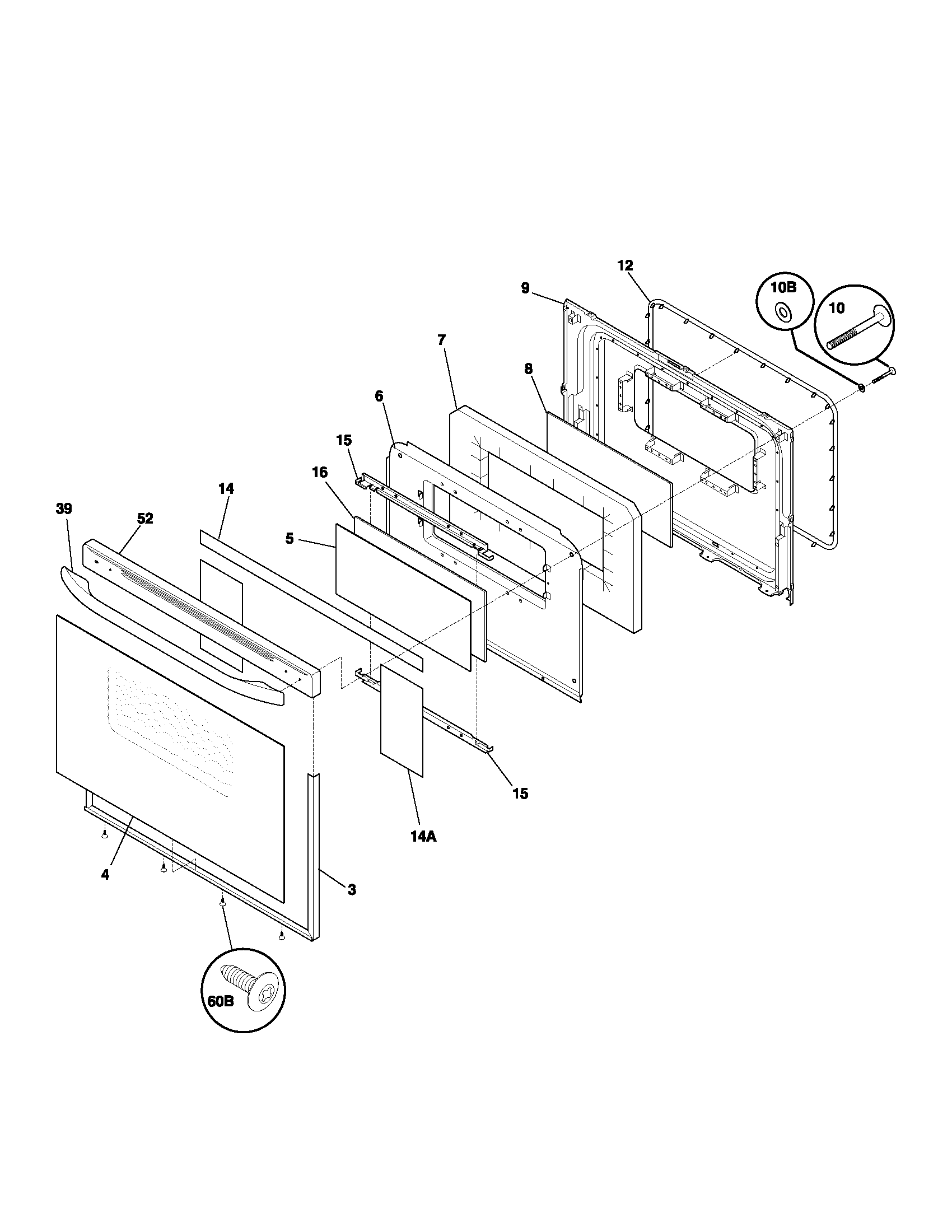 Kenmore 79075750103 door diagram