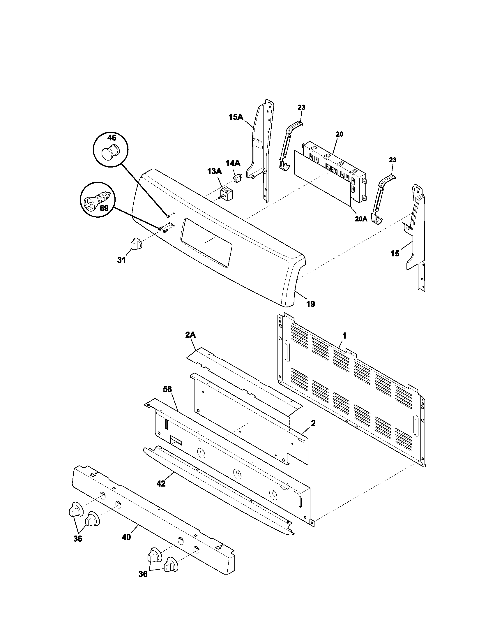Kenmore 79075919201 backguard diagram