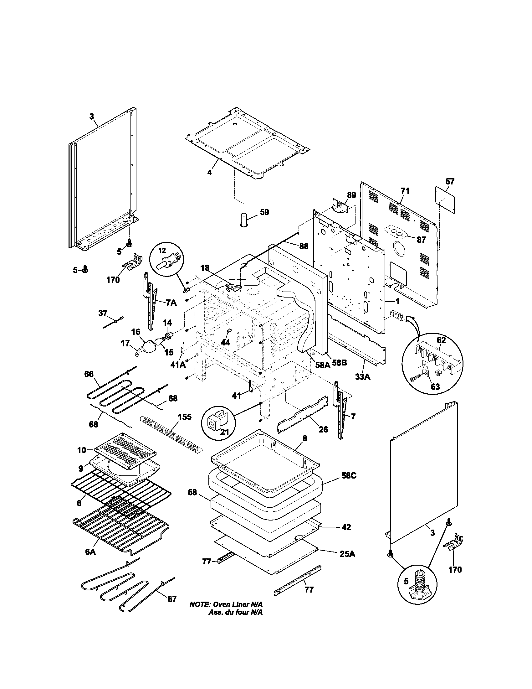 Kenmore 79093754104 body diagram