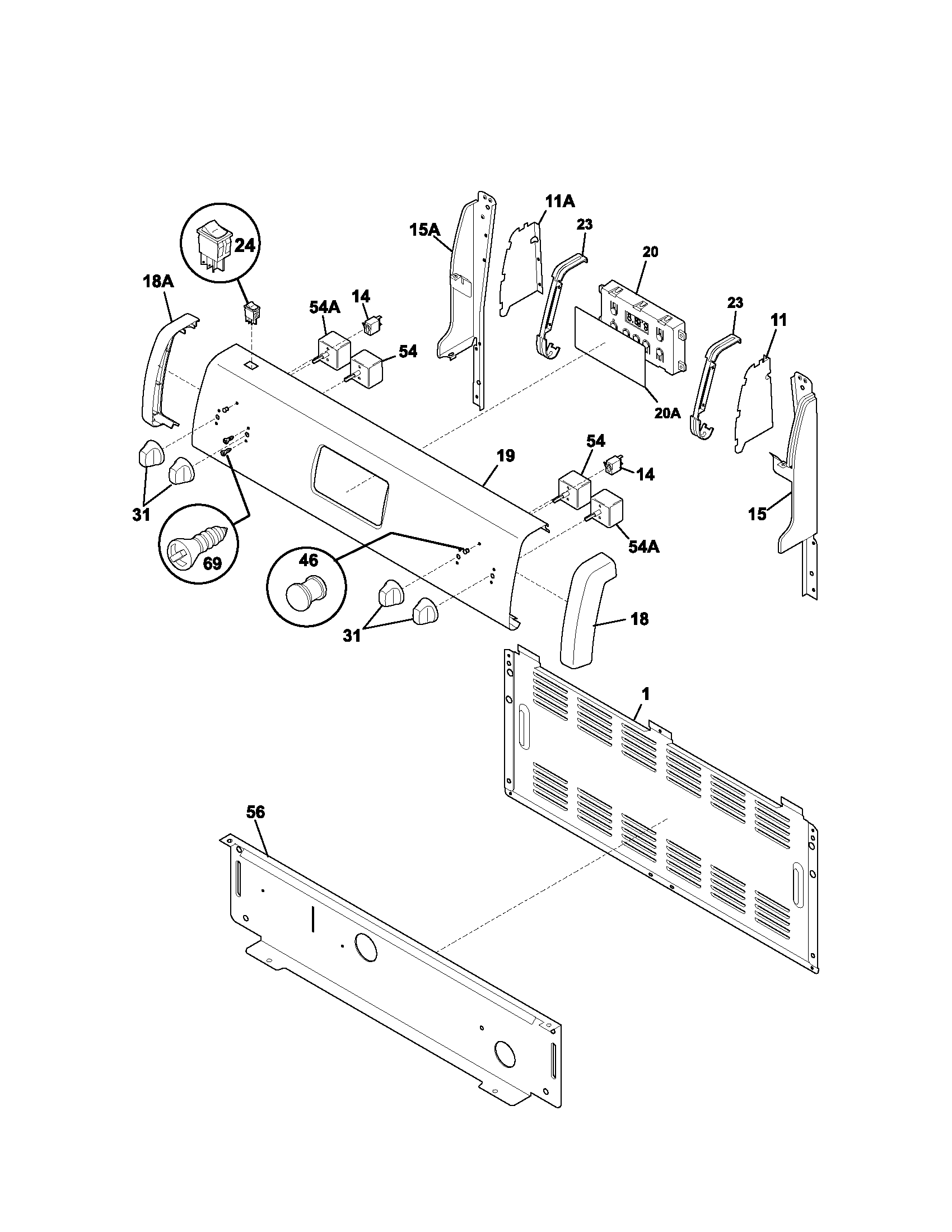 Kenmore 79095214201 backguard diagram