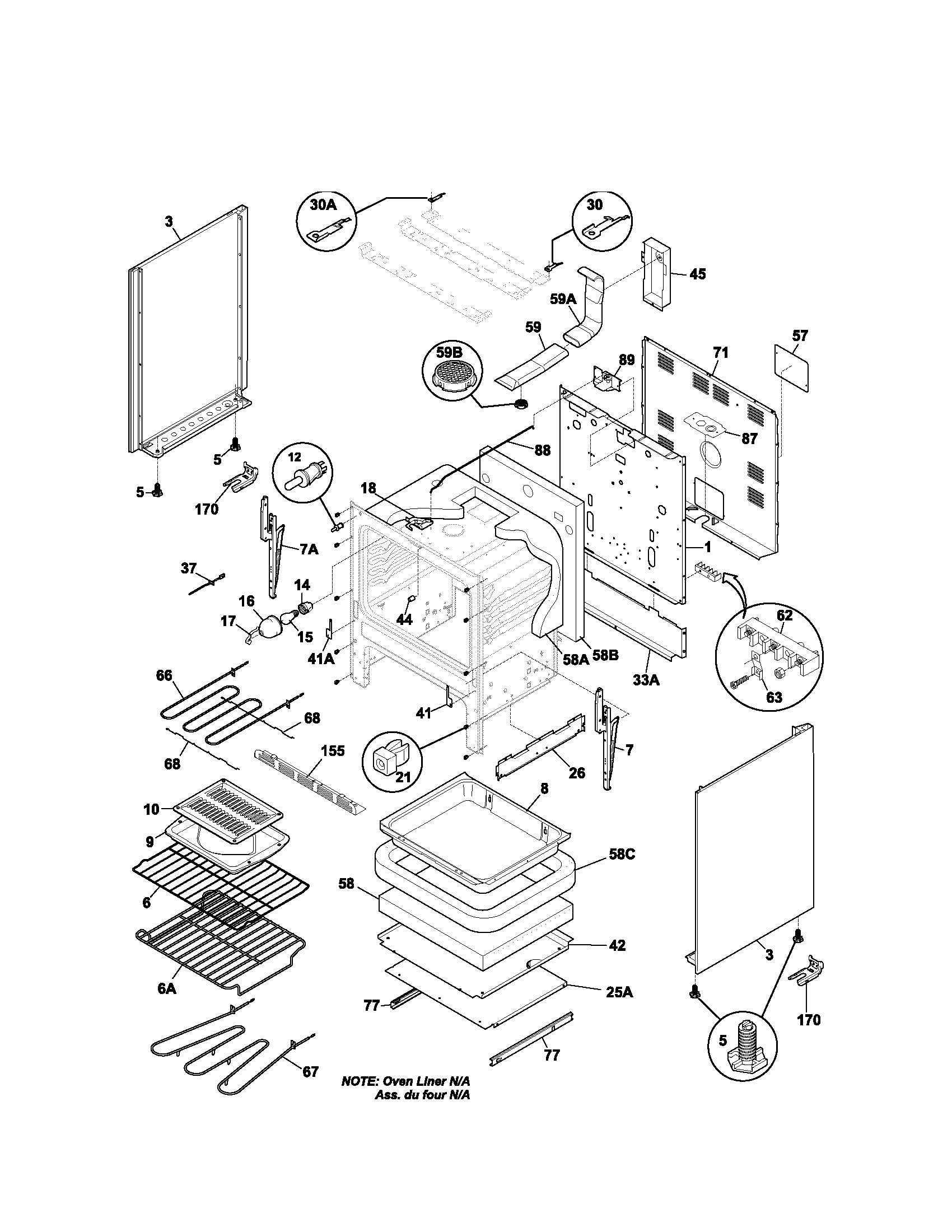 Kenmore 79095595104 body diagram