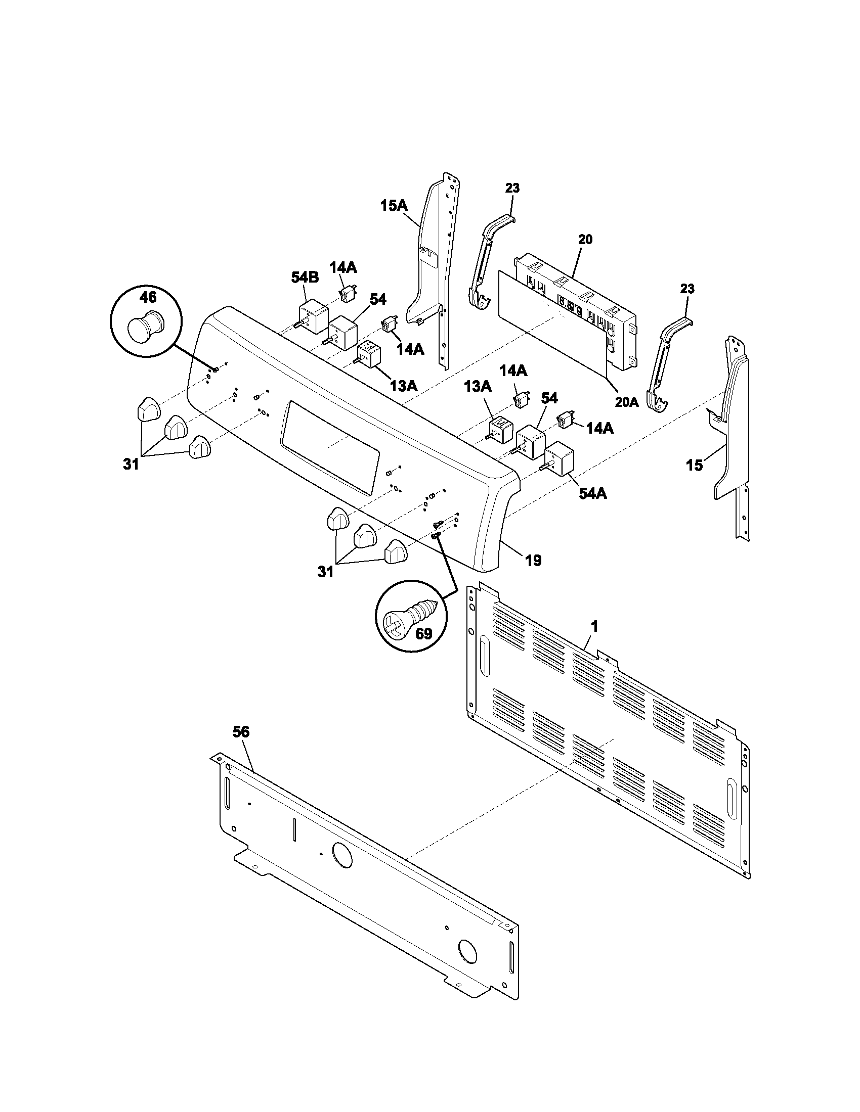 Kenmore 79095914201 backguard diagram