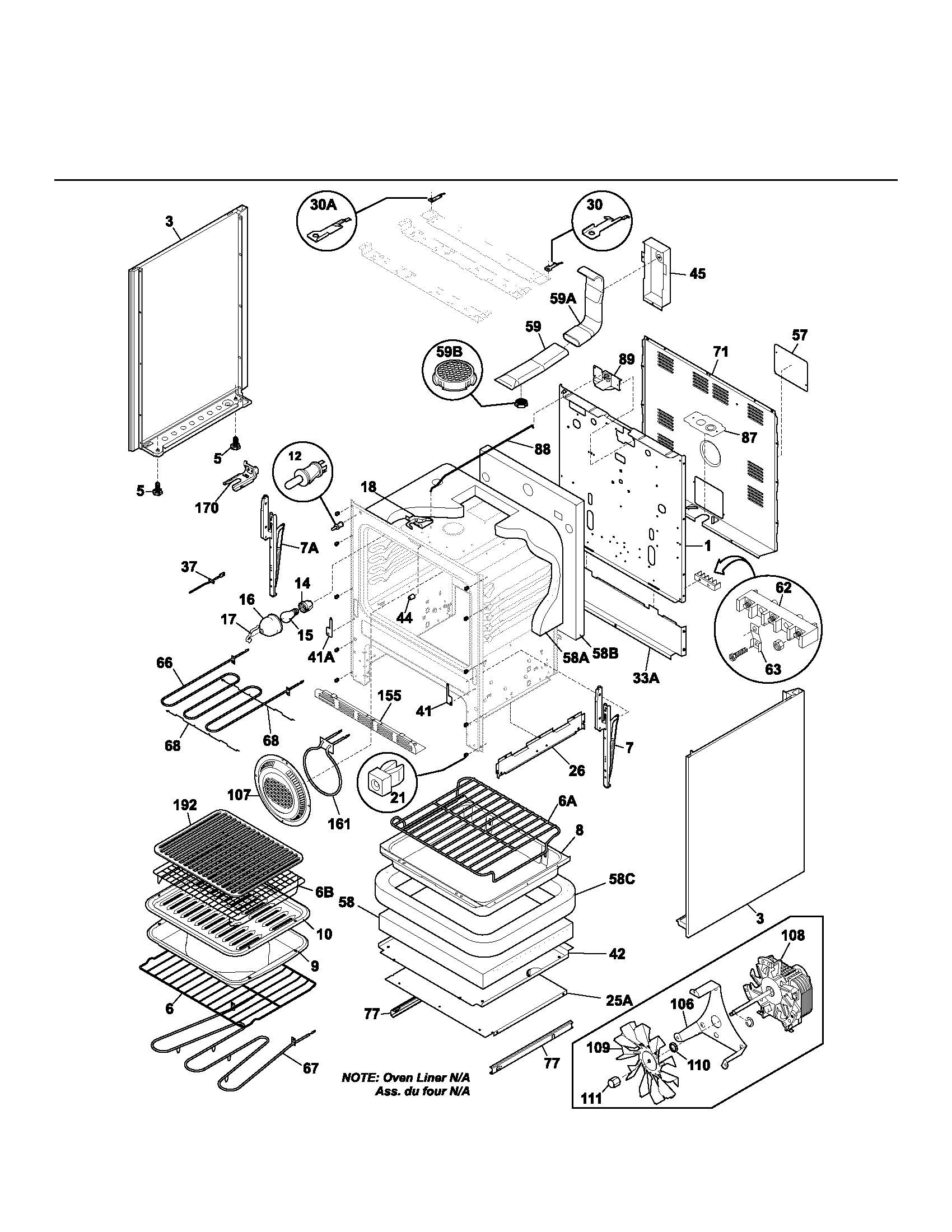 Kenmore Elite 79099012102 body diagram