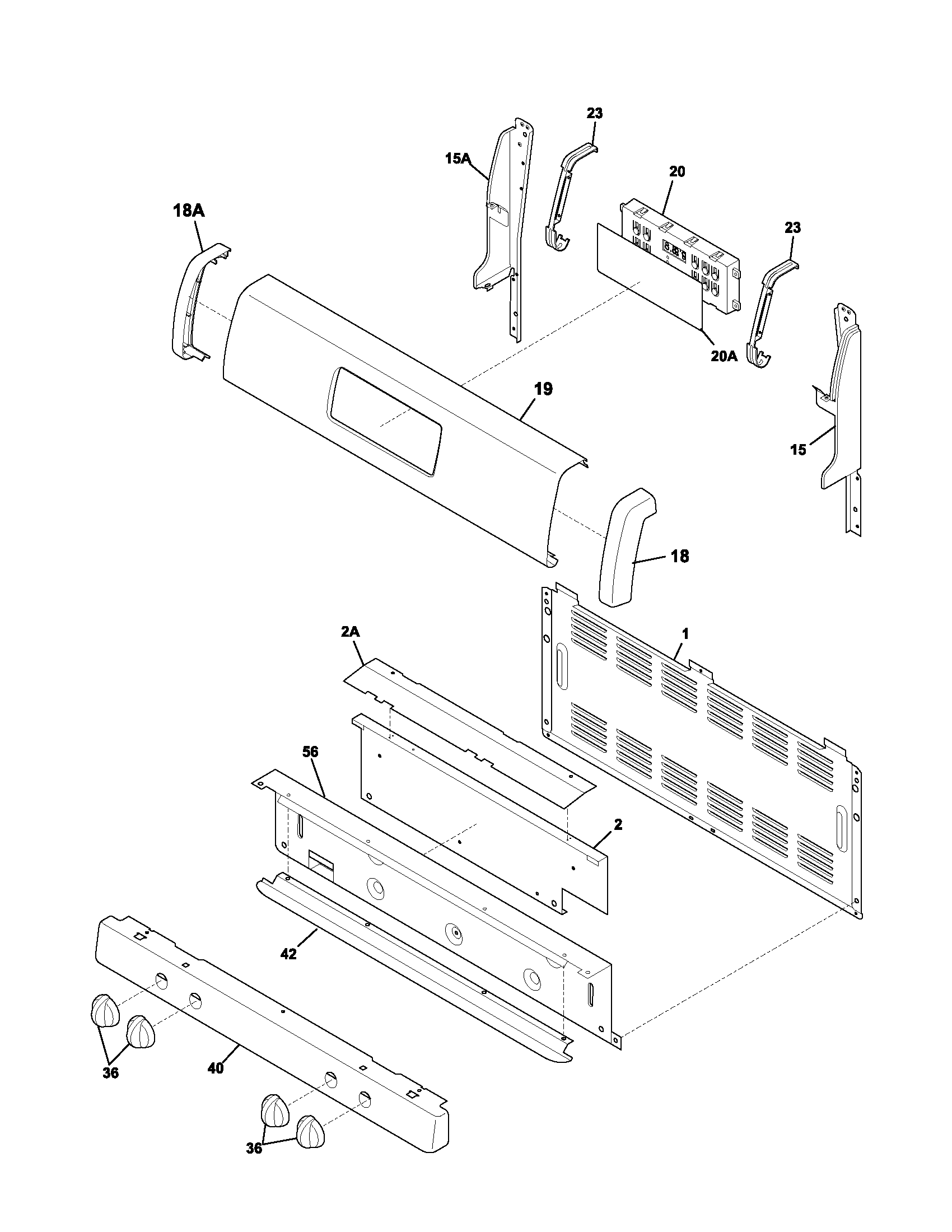 Tappan TGF351AWD backguard diagram