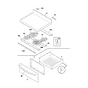 Frigidaire FEF366BCC top/drawer diagram