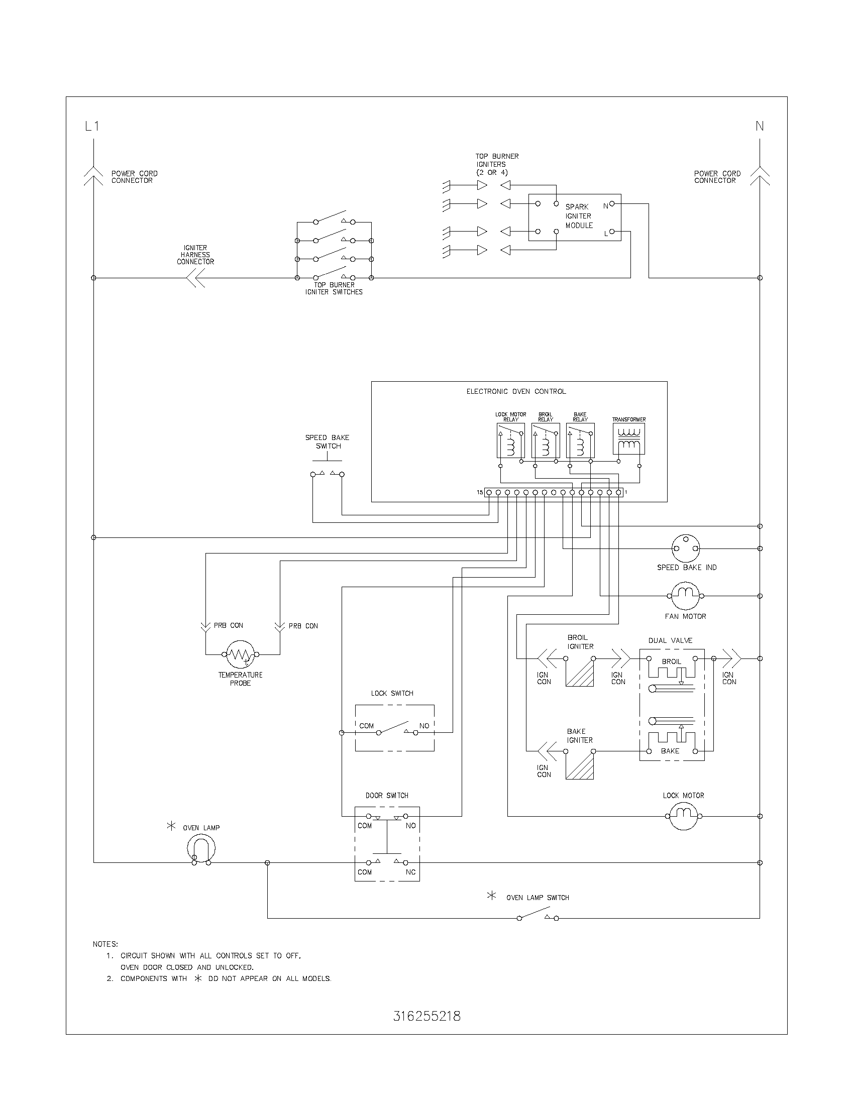 Frigidaire GSG3PZBQC wiring schematic diagram