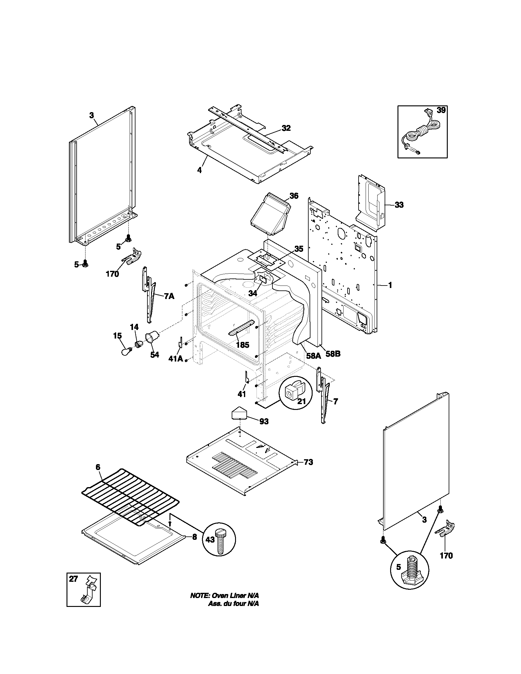 Kenmore 79071030300 body diagram