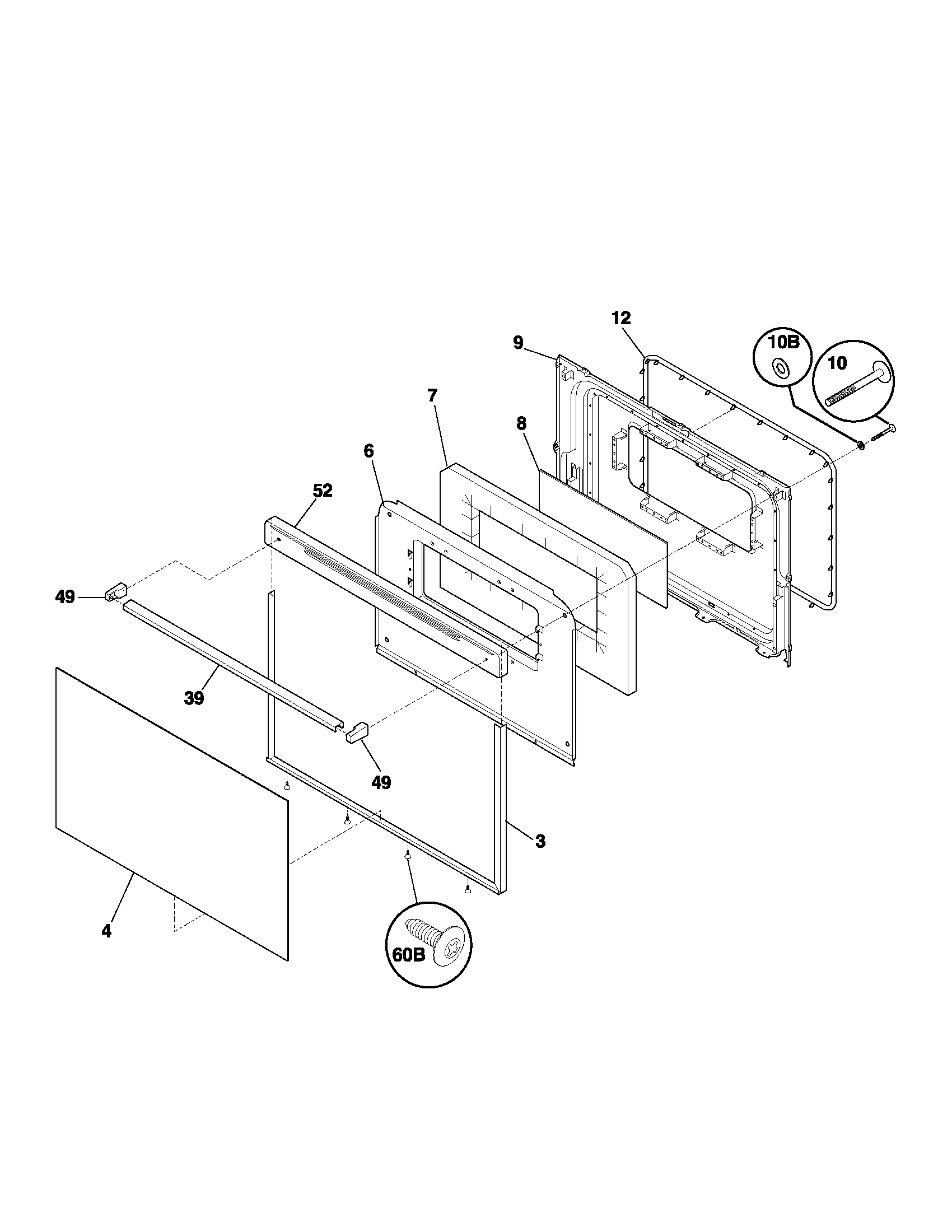 Kenmore 79071030300 door diagram