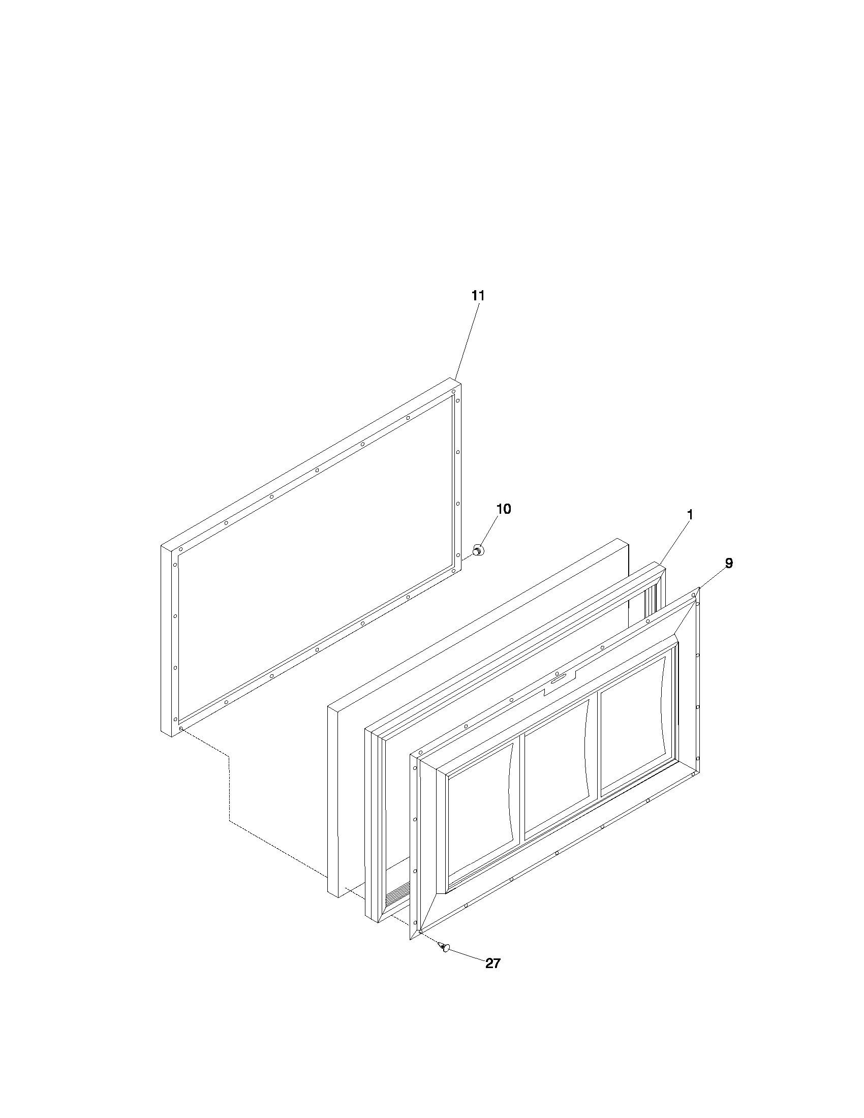 Frigidaire FFC05K2CW0 door diagram