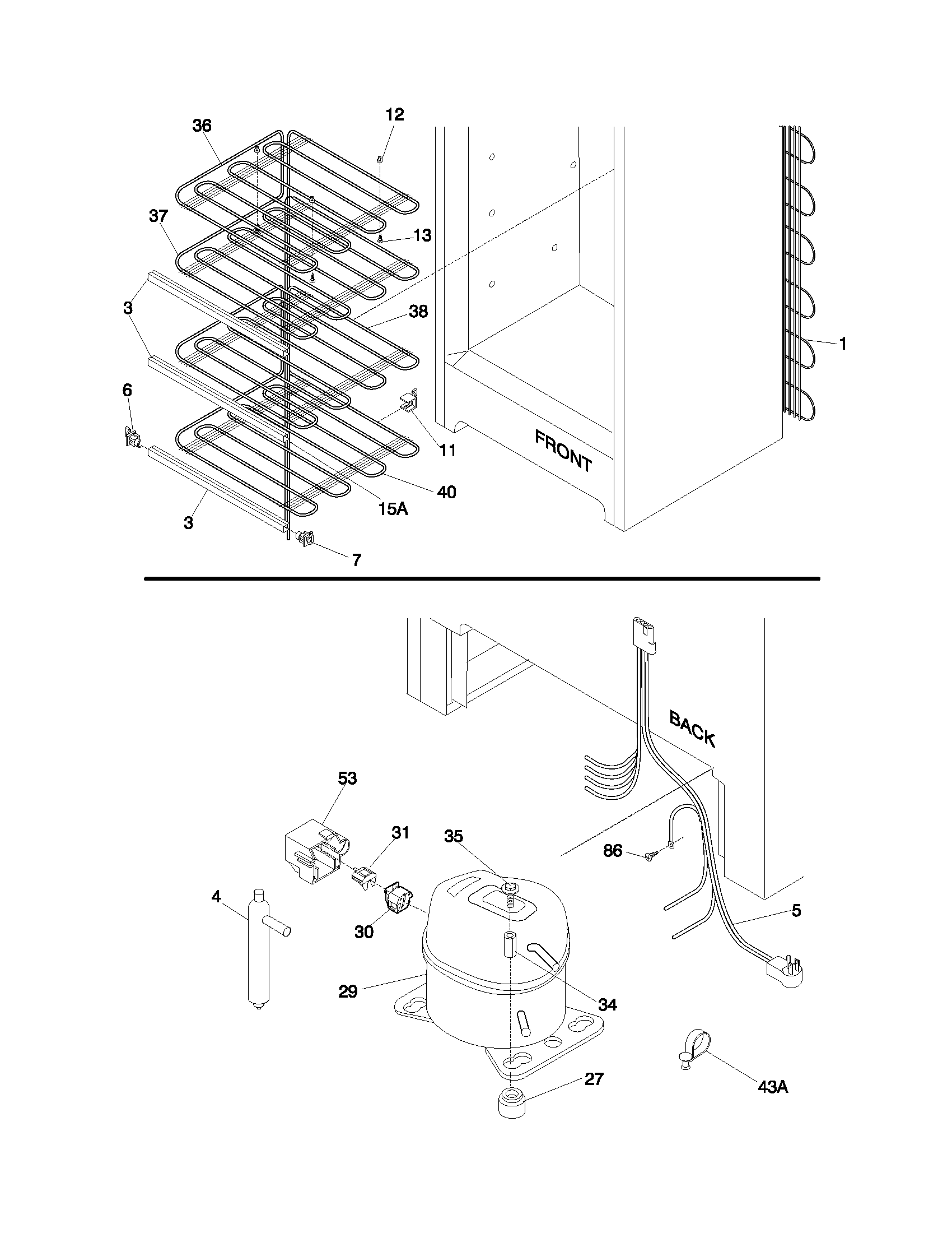 Frigidaire FFU14K2CW0 system diagram