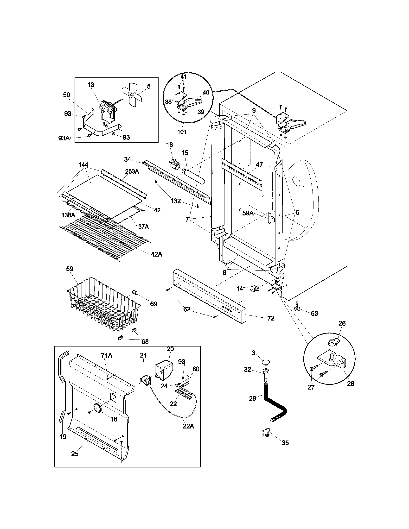 Kenmore 25323724100 cabinet diagram