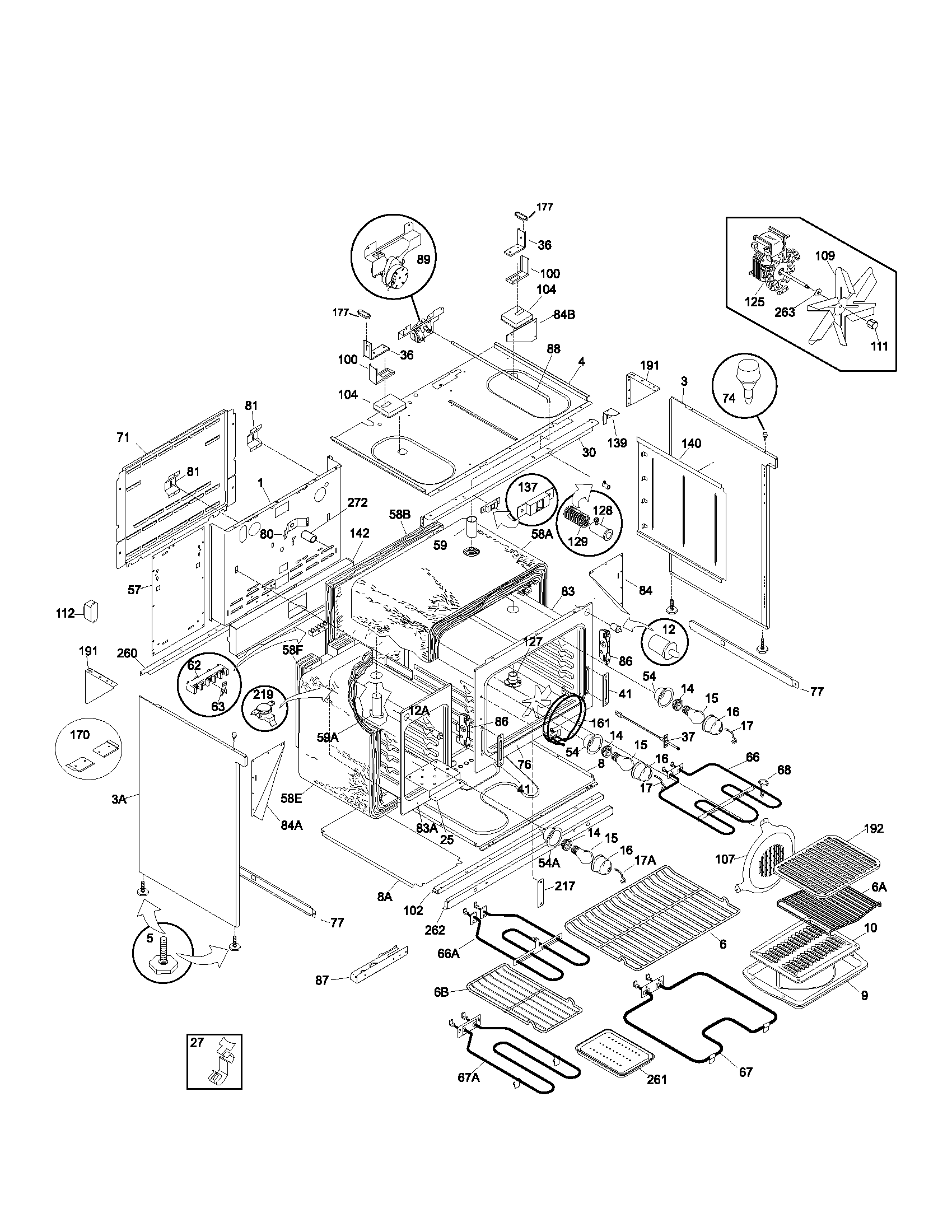Kenmore Elite 79099513300 body diagram