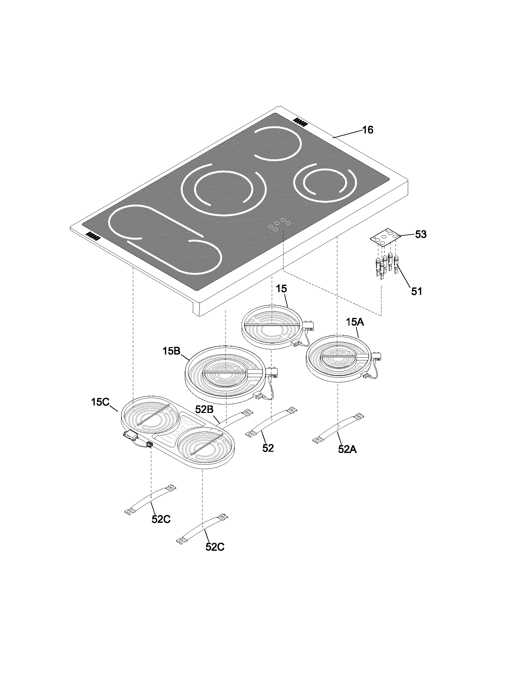 Kenmore Elite 79099513300 maintop diagram