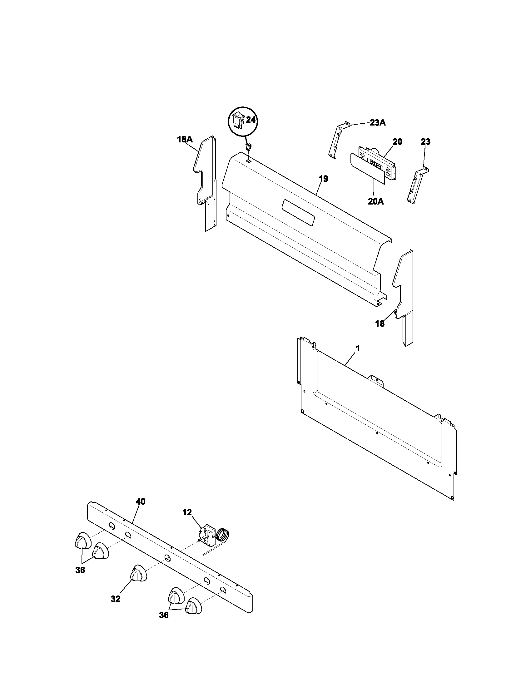 Kenmore 79071032300 backguard diagram