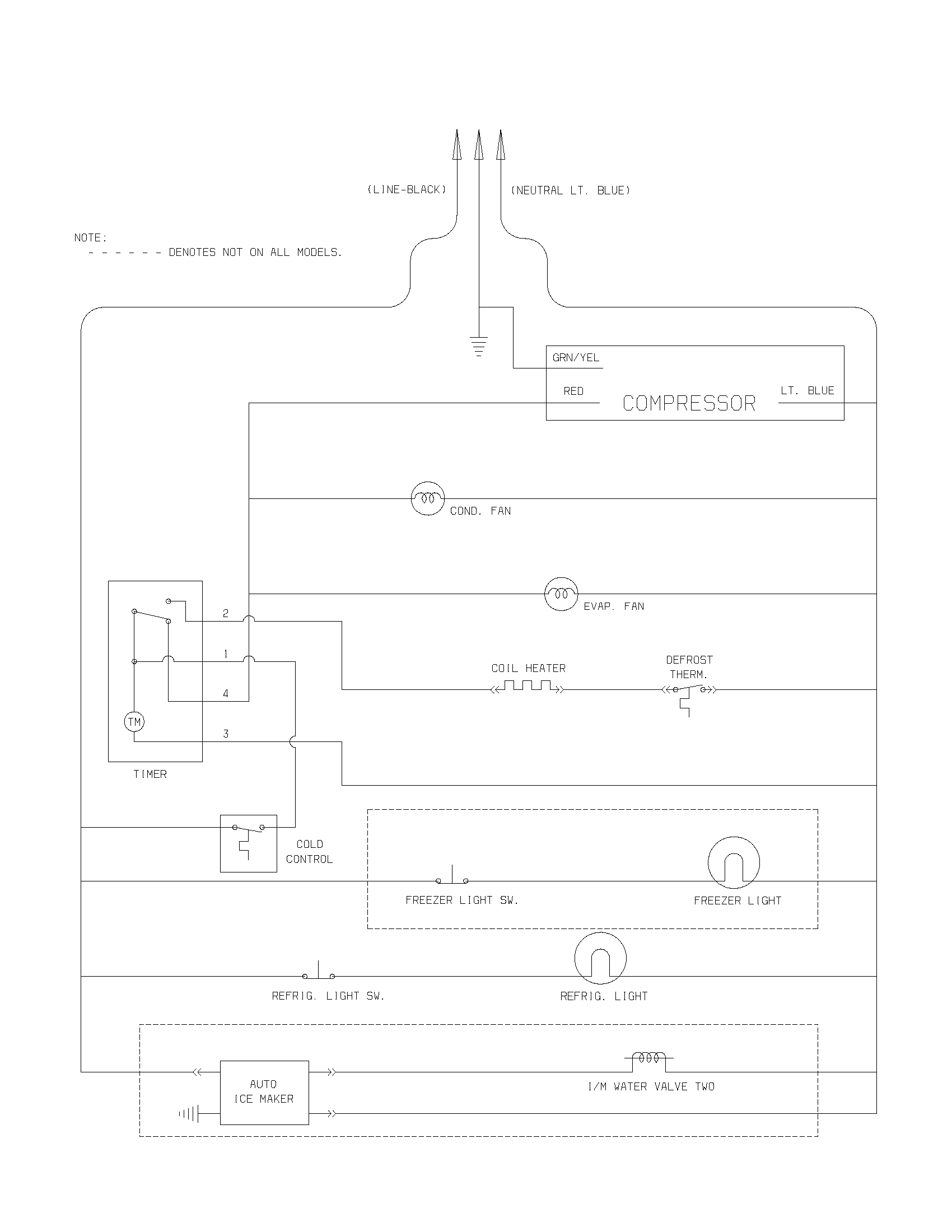 Frigidaire FRT17G5CSK0 wiring schematic diagram