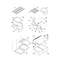 Frigidaire GLRT214TCQ0 shelves diagram