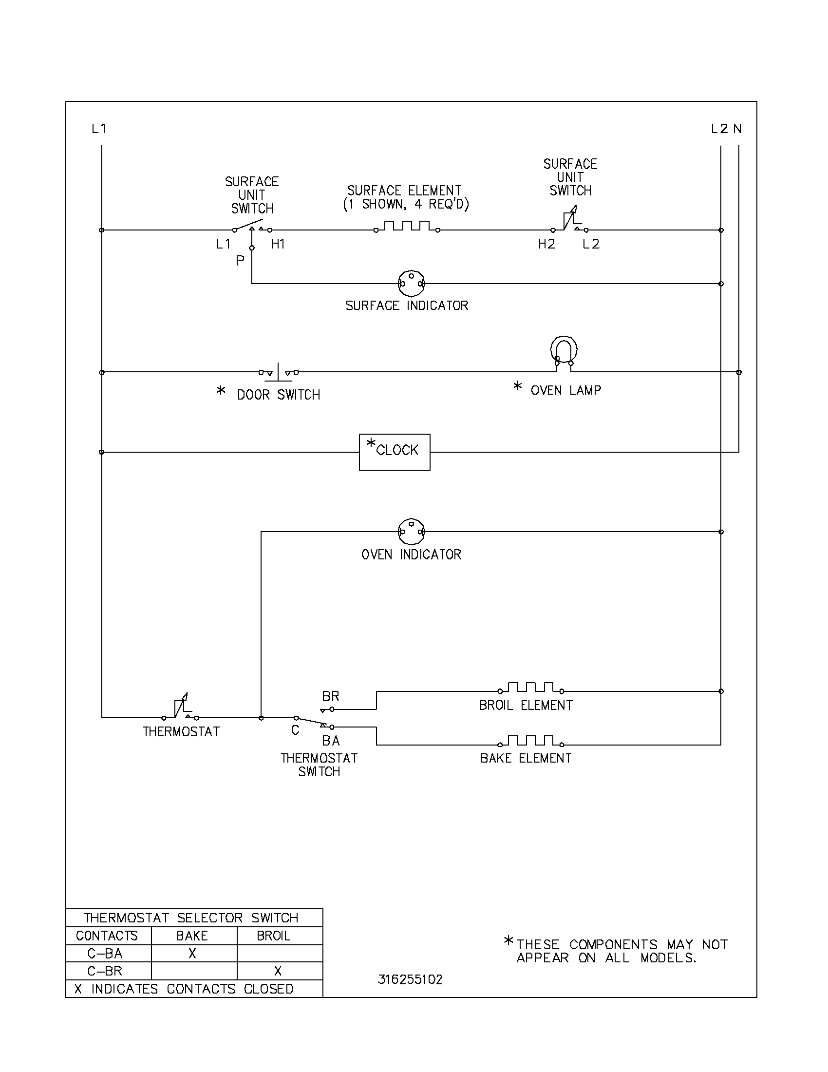 Tappan TEF317AWC wiring schematic diagram