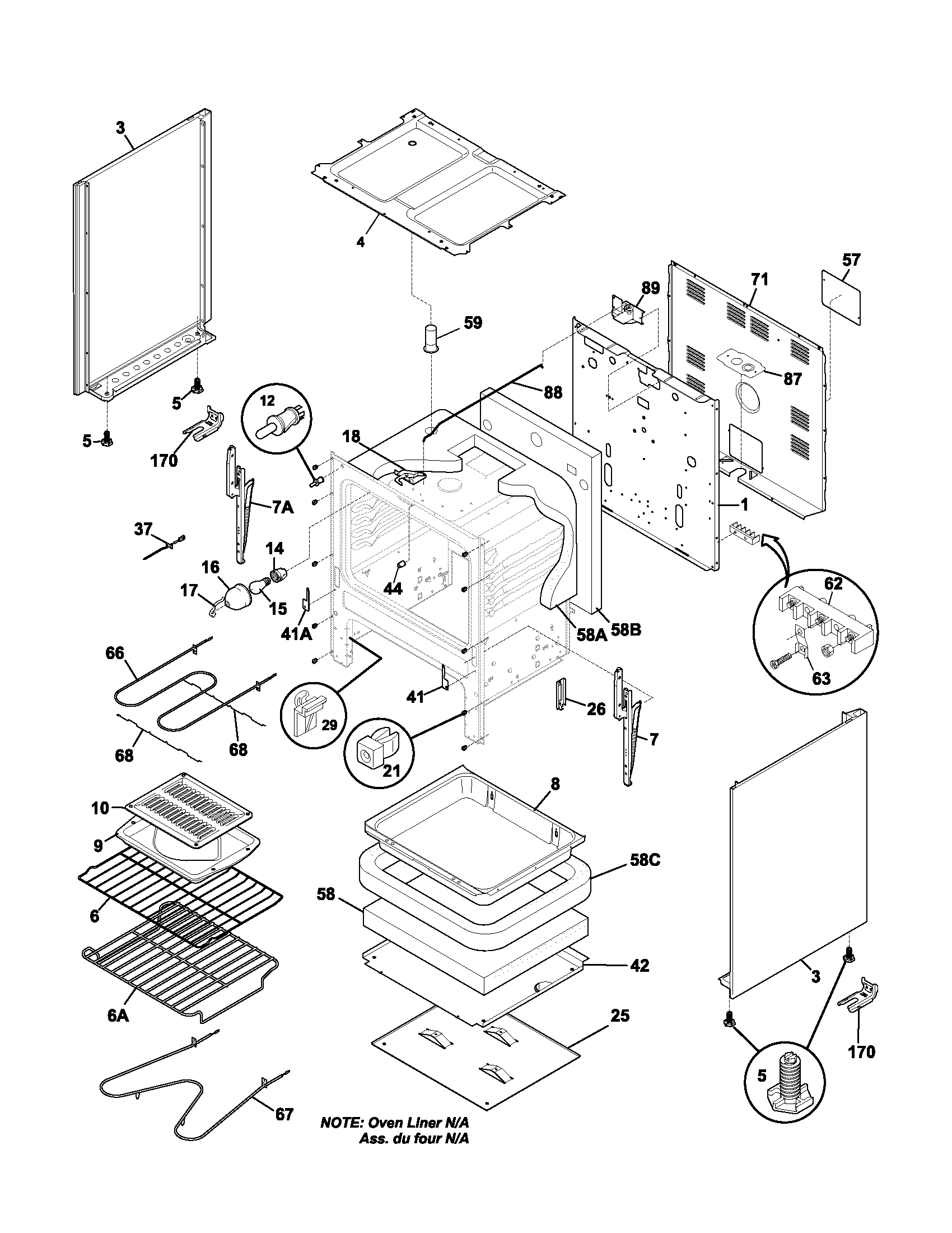 Kelvinator KEF355ASF body diagram