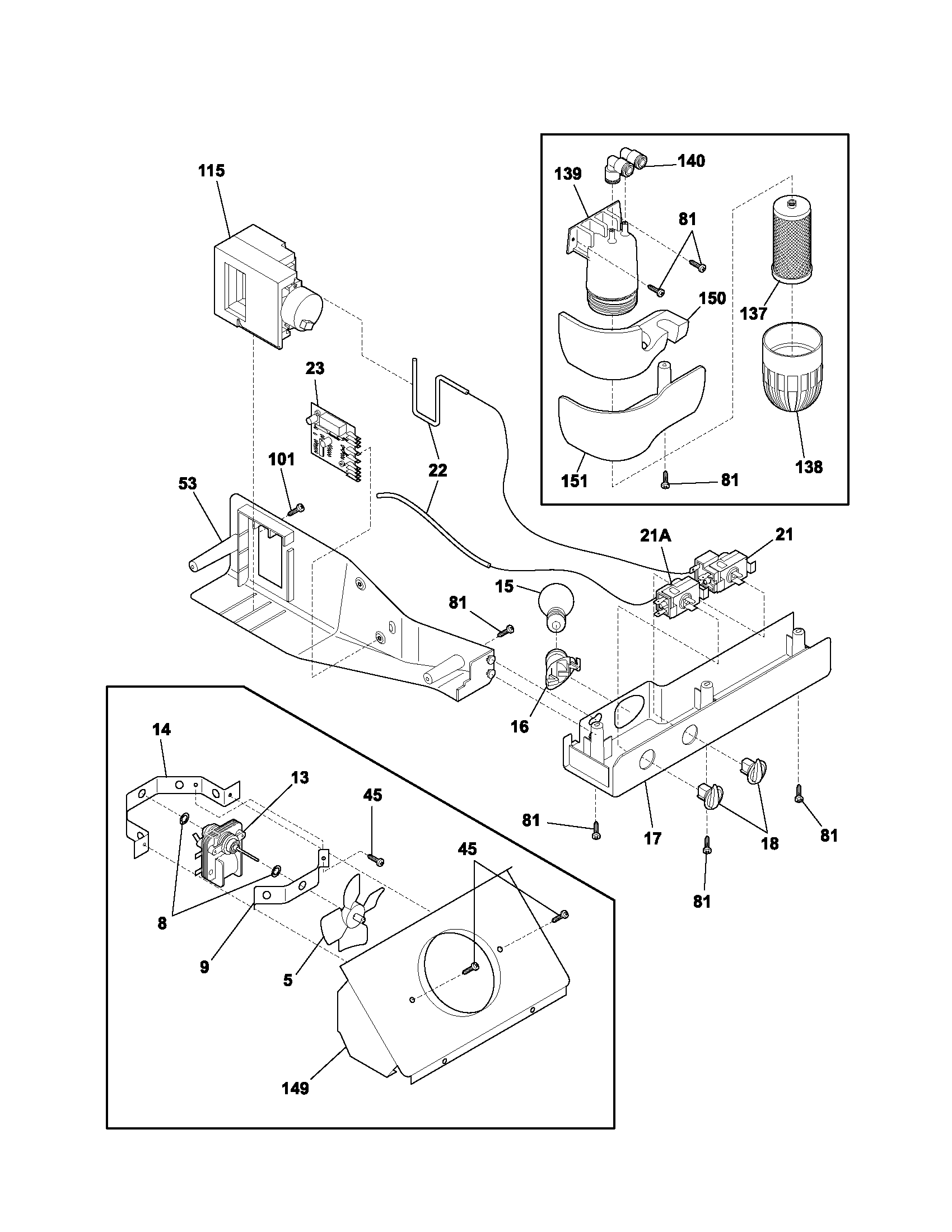 Frigidaire FRS26R4CQ0 controls diagram