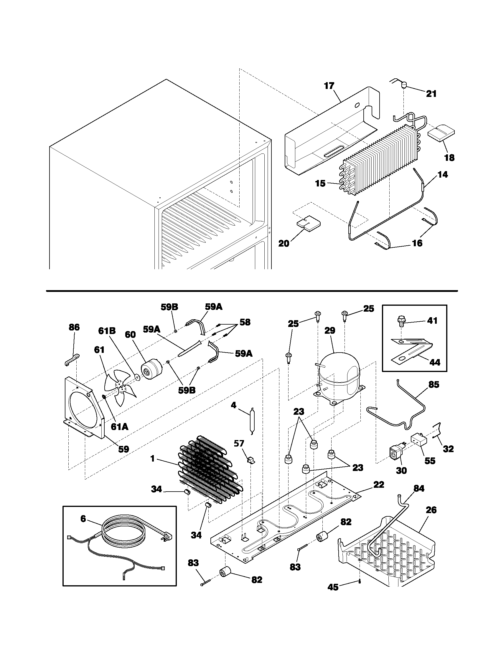 Frigidaire GLHT216TAW4 system diagram