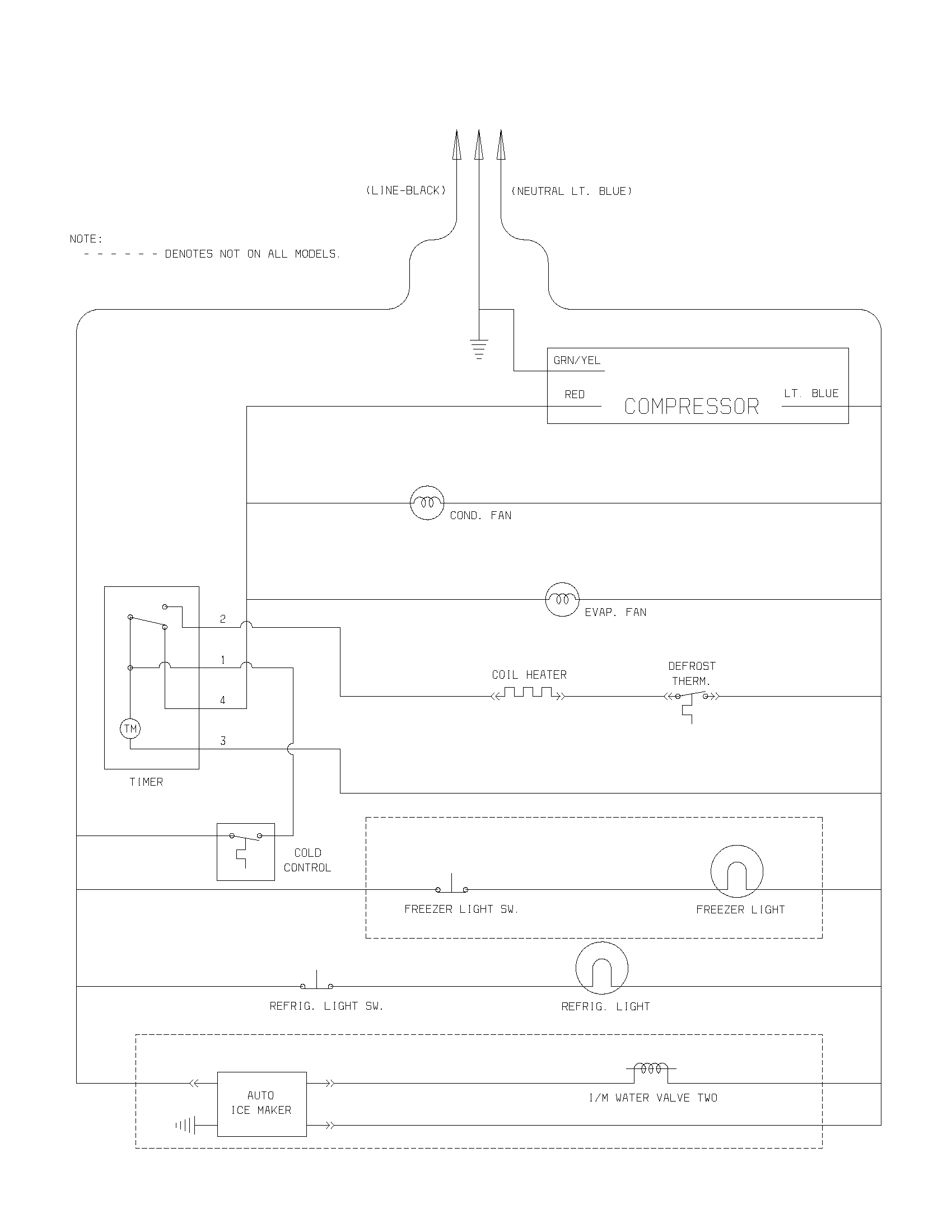 Frigidaire GLHT216TAW4 wiring schematic diagram