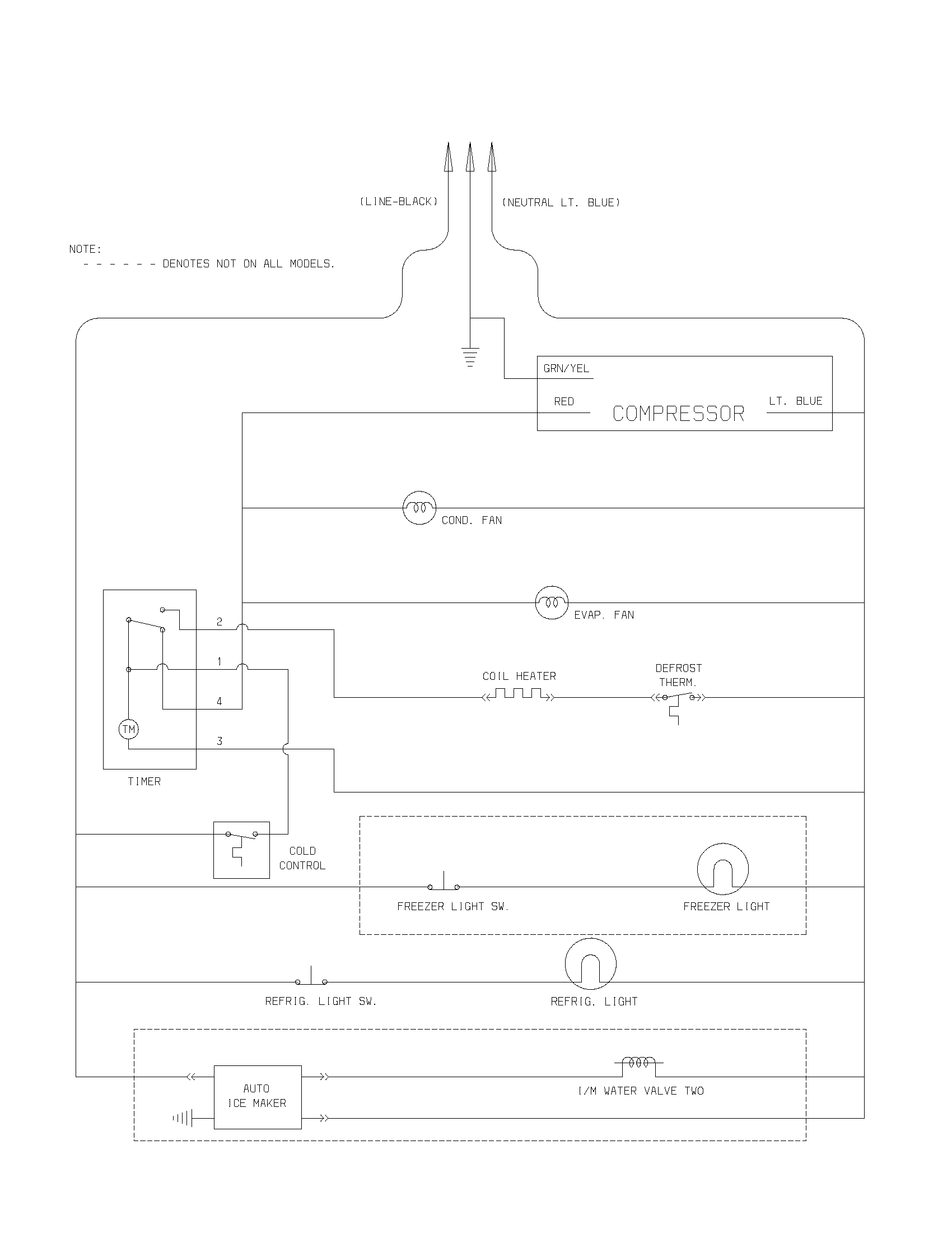 Frigidaire FRT21KS6CQ0 wiring schematic diagram