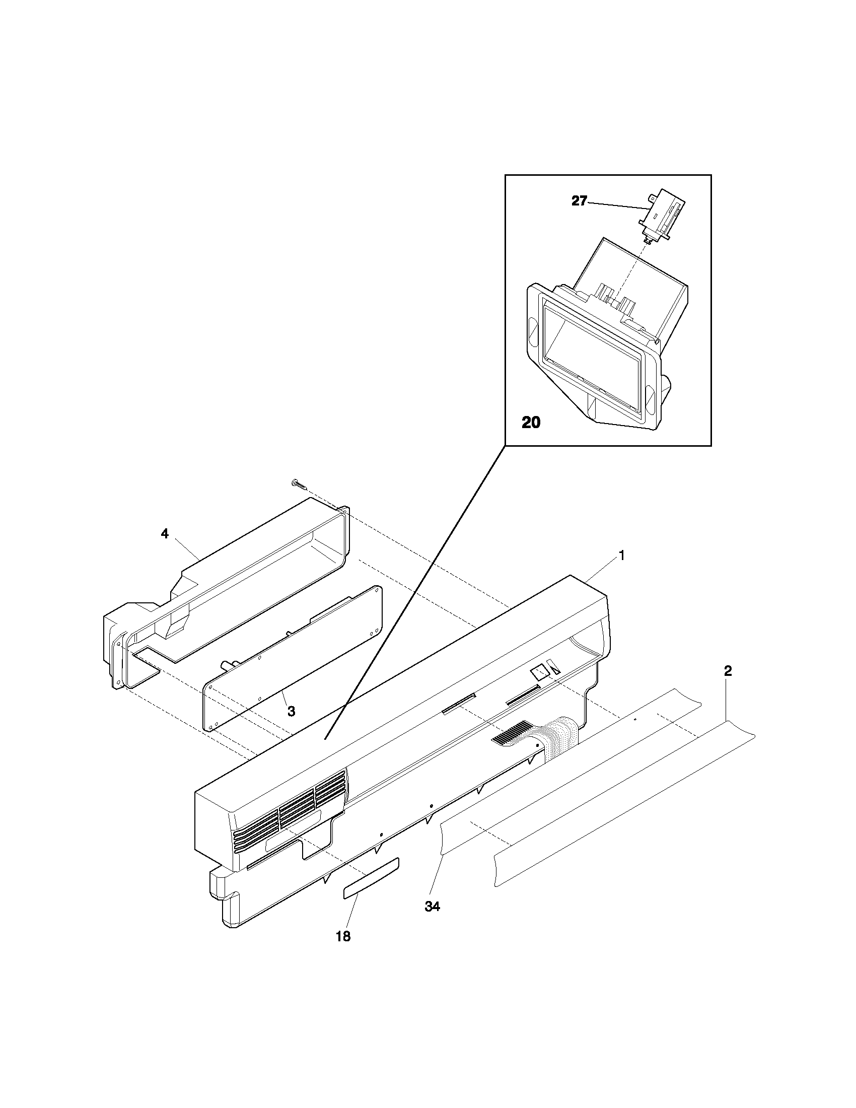 White-Westinghouse WDB956MBC0 control panel diagram