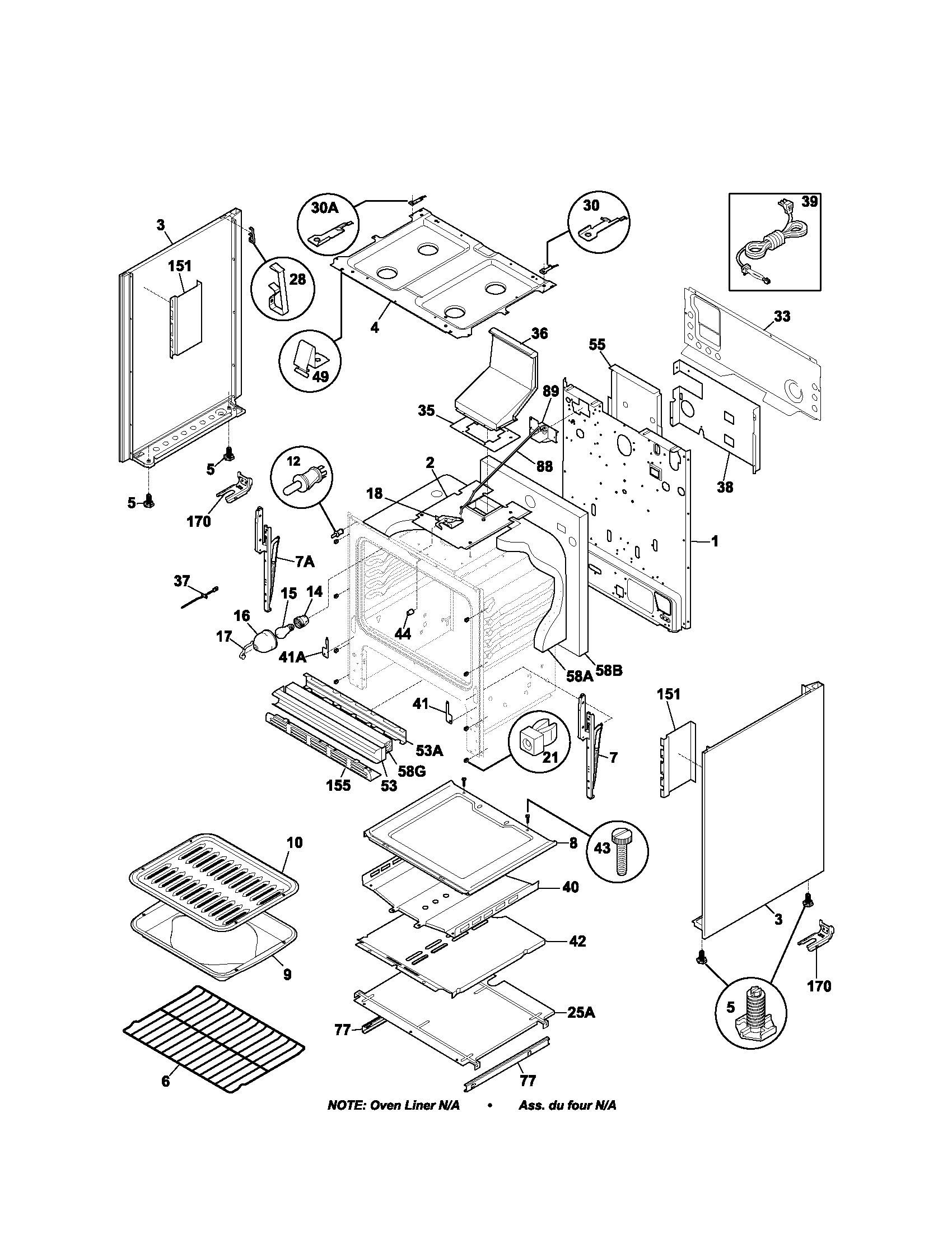 Kenmore 79075854300 body diagram