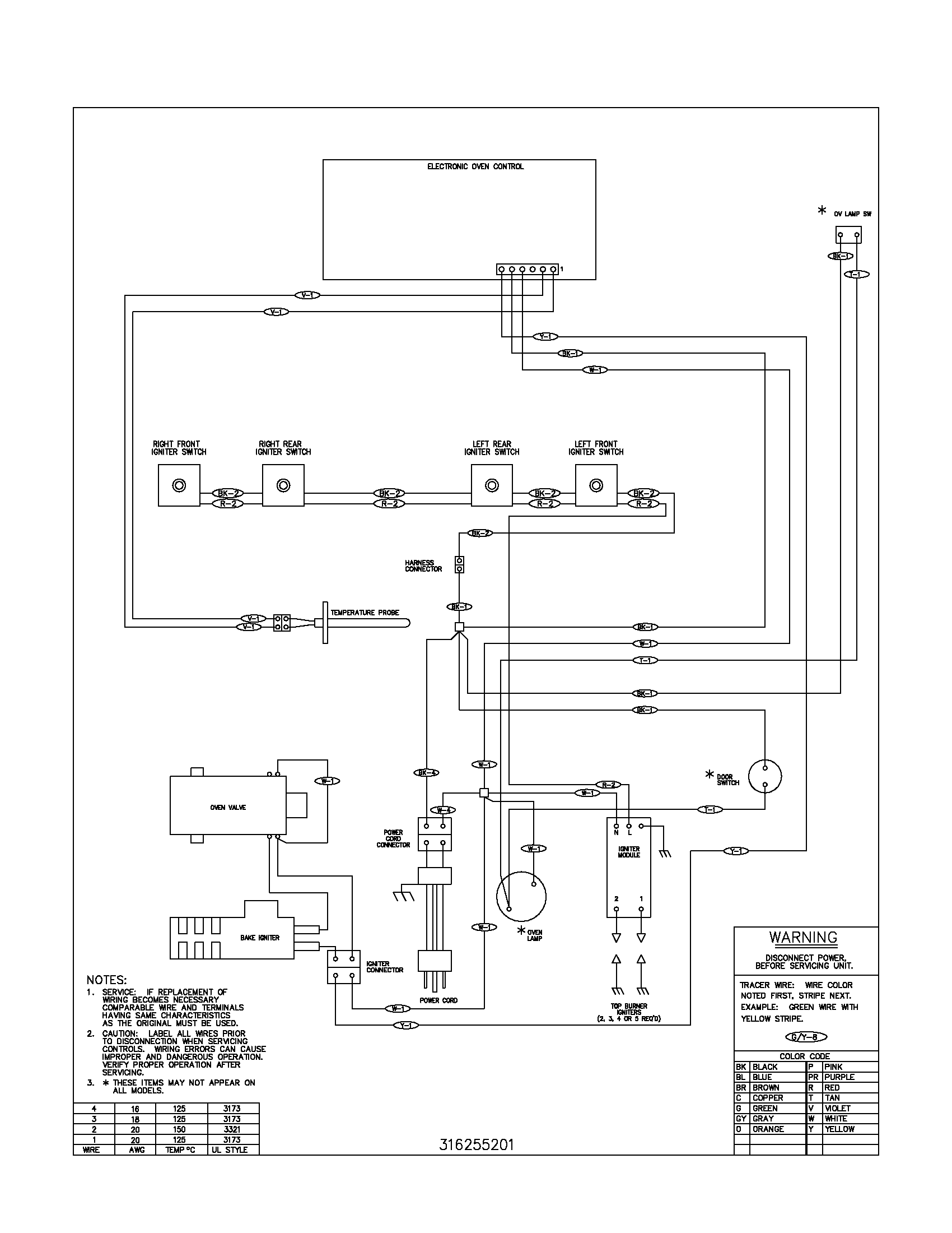 Tappan TGFS26CBA wiring diagram diagram