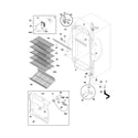 Frigidaire FFU20FC4CW0 cabinet diagram