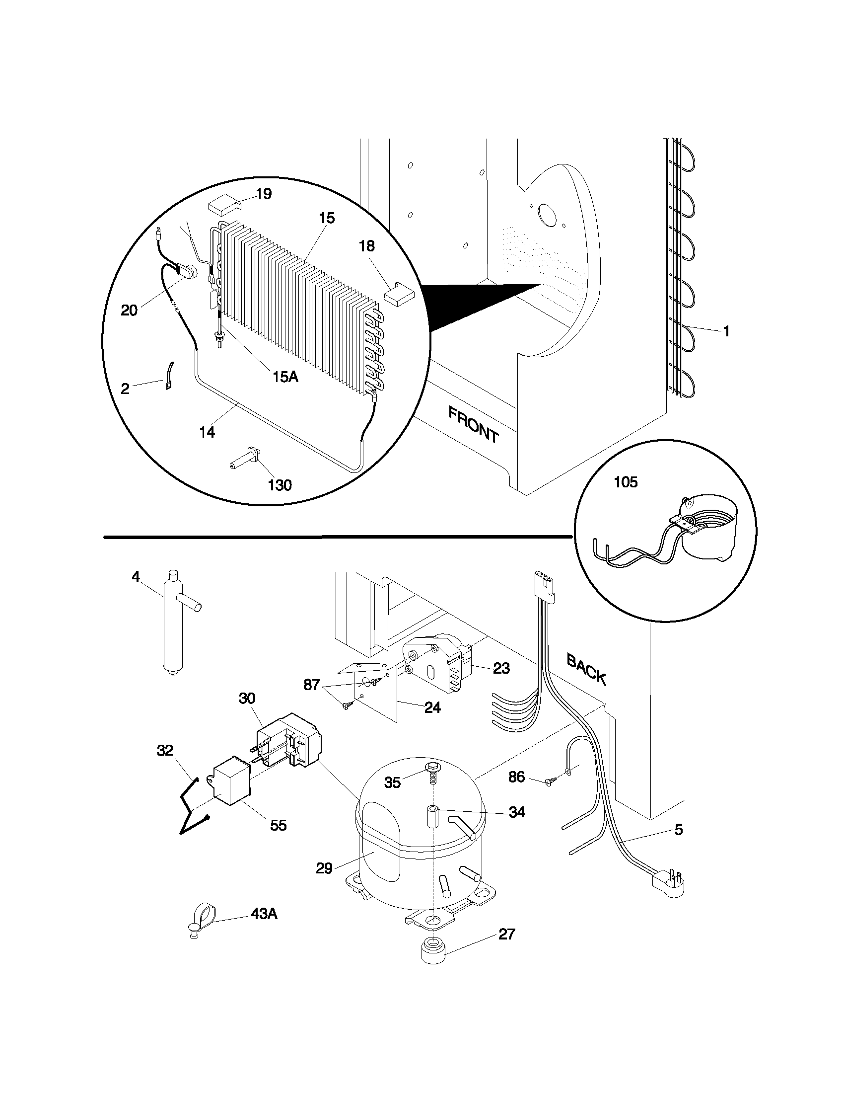 Frigidaire FFU20FC4CW0 system diagram