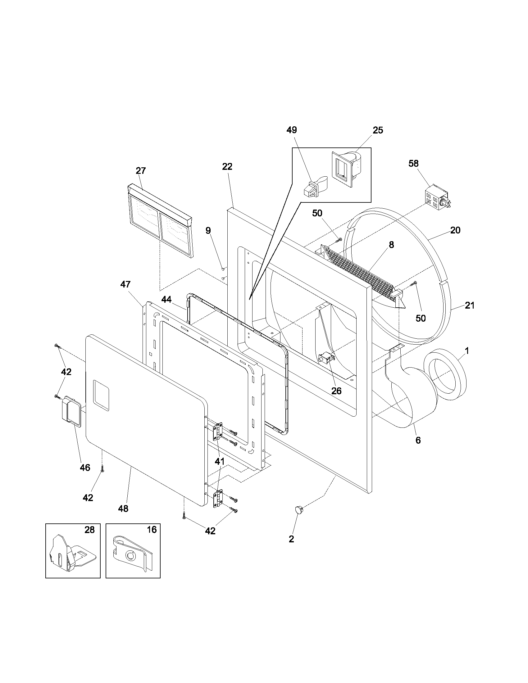 Frigidaire GSGR642AS4 front diagram