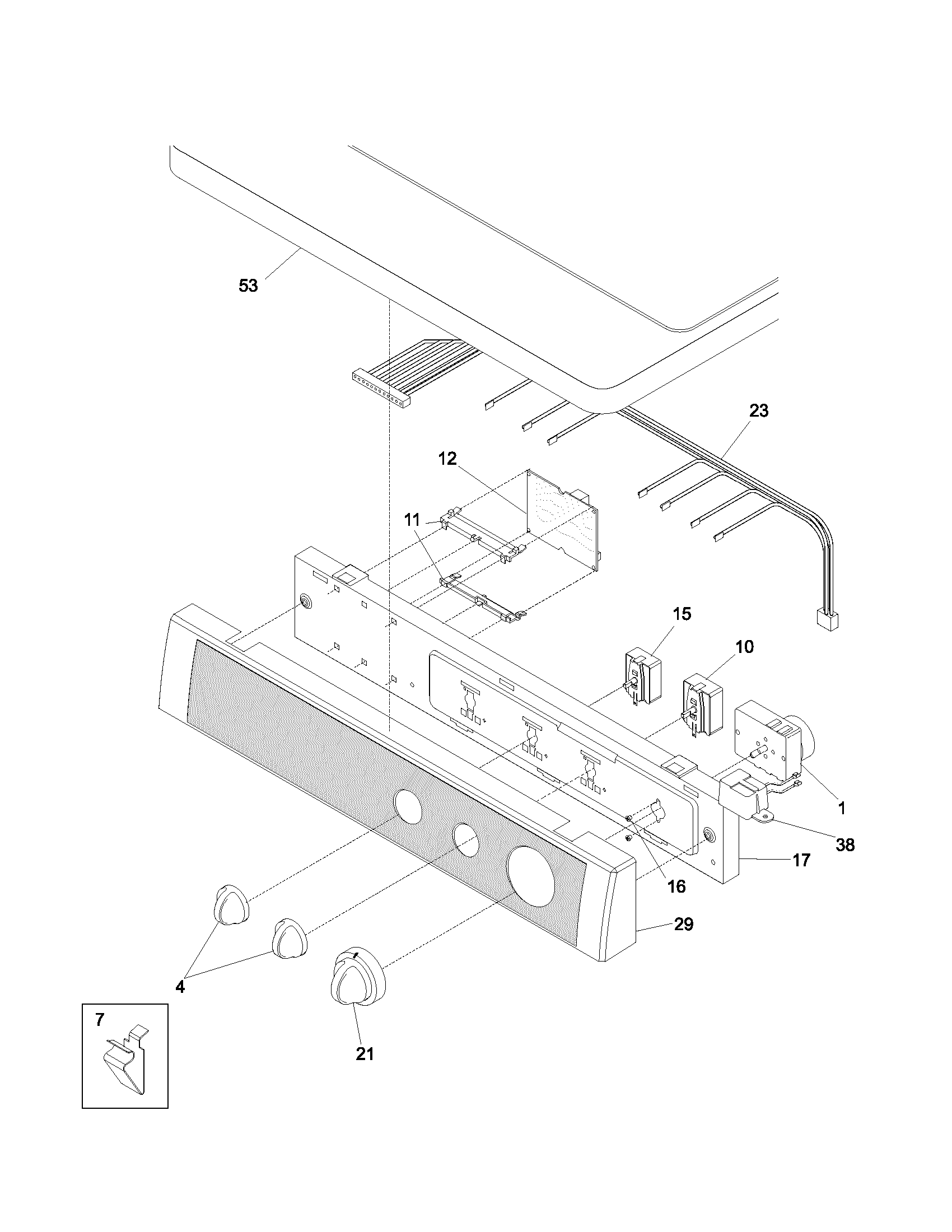 Frigidaire FSG446RHS3 controls diagram
