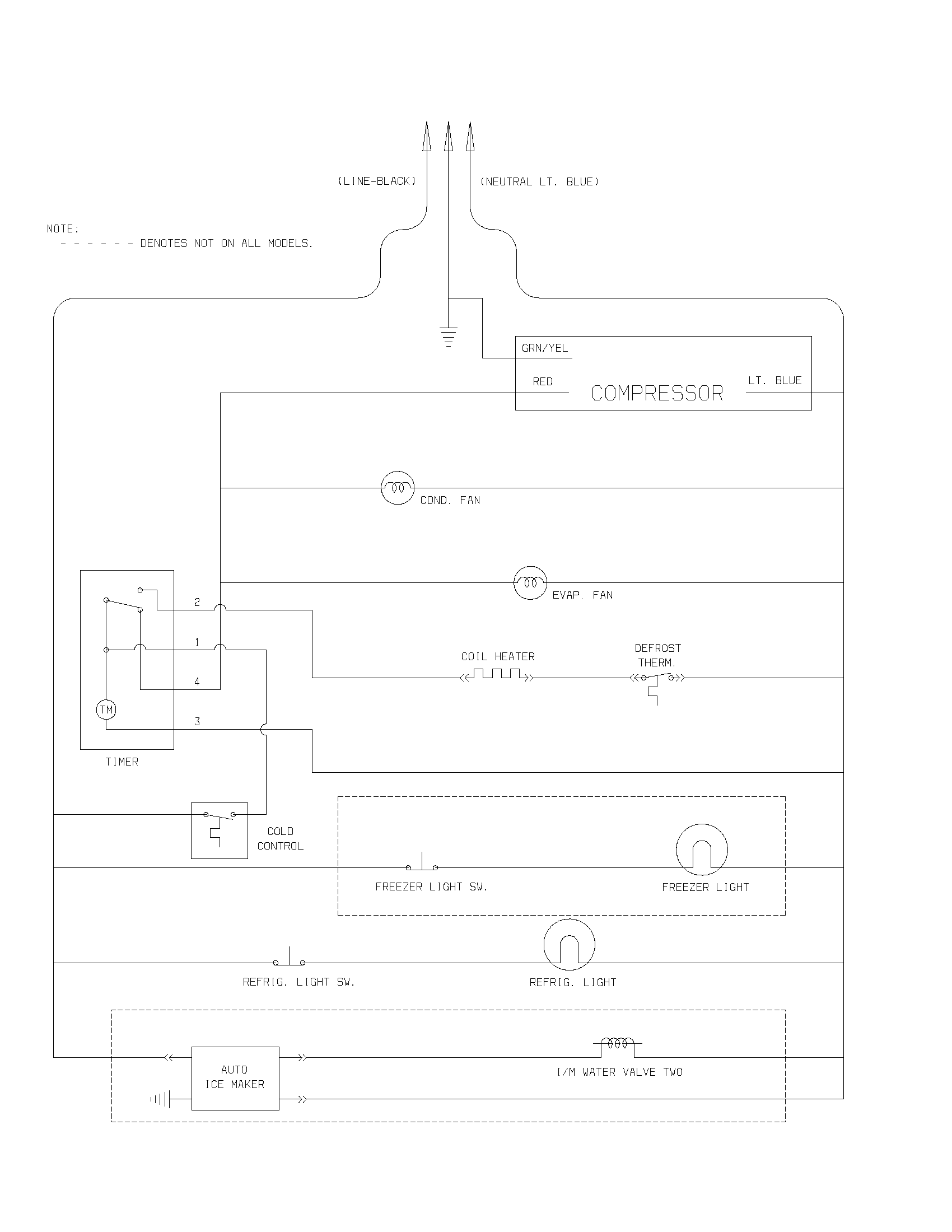 Frigidaire GS18HTZCSB0 wiring schematic diagram