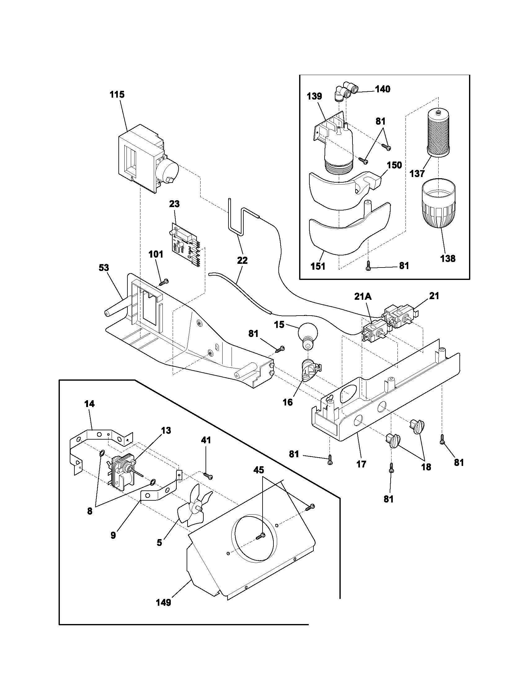 Frigidaire FRS26RBCW0 controls diagram