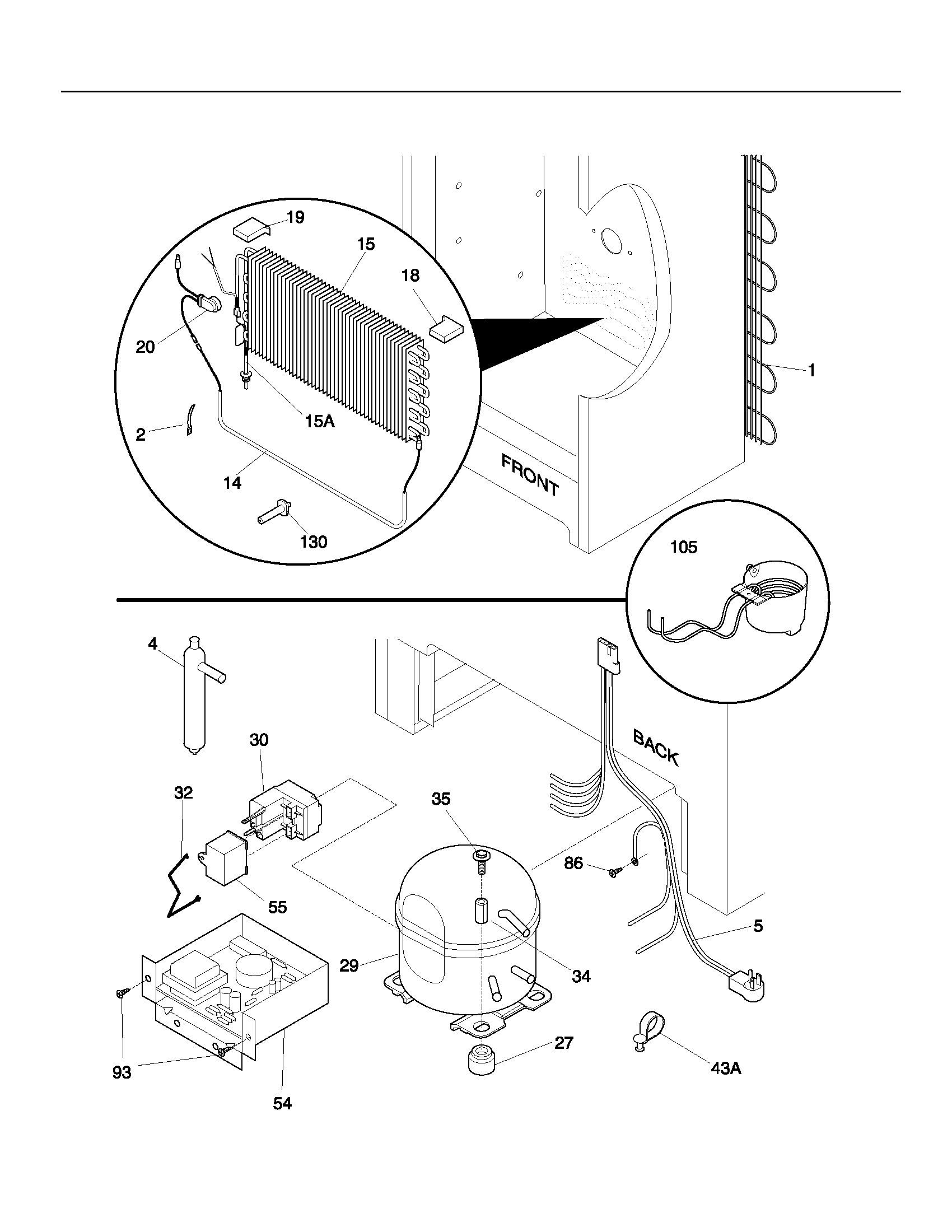 Frigidaire FFU17FC8CW0 system diagram