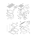 Frigidaire GLRT184RAW2 shelves diagram