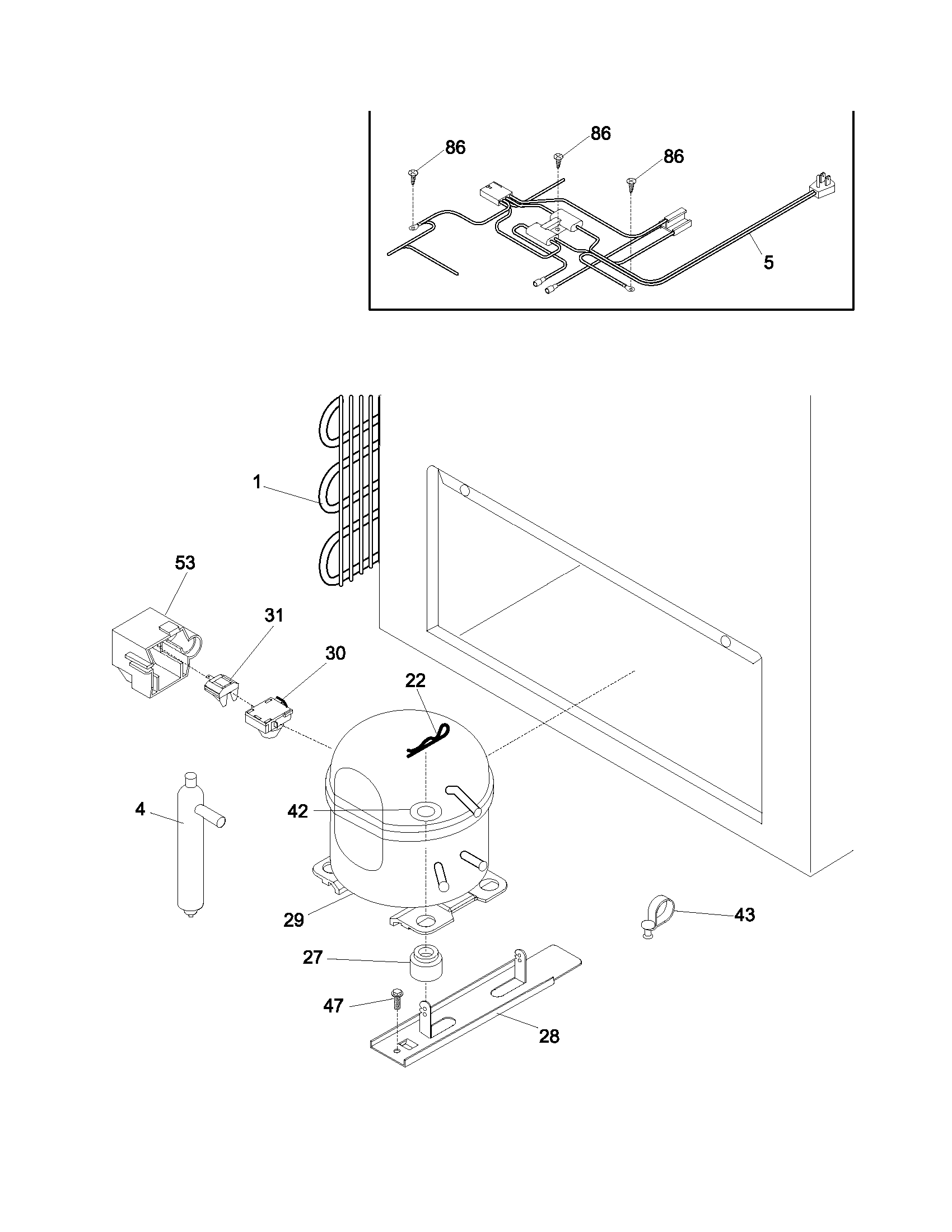 Frigidaire FFC15C4CW0 system diagram
