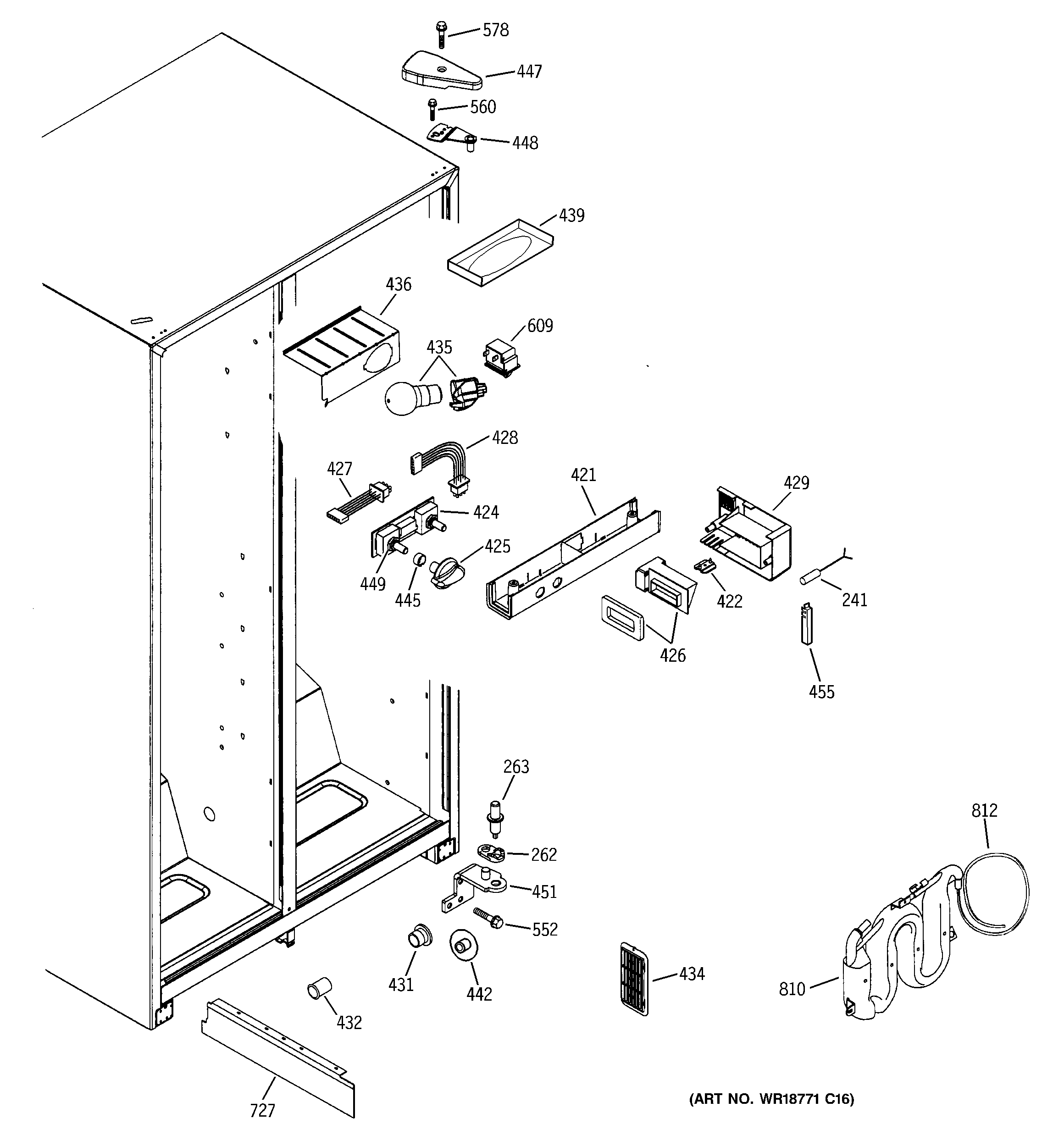 RCA RSG20IDMBFWW fresh food section diagram