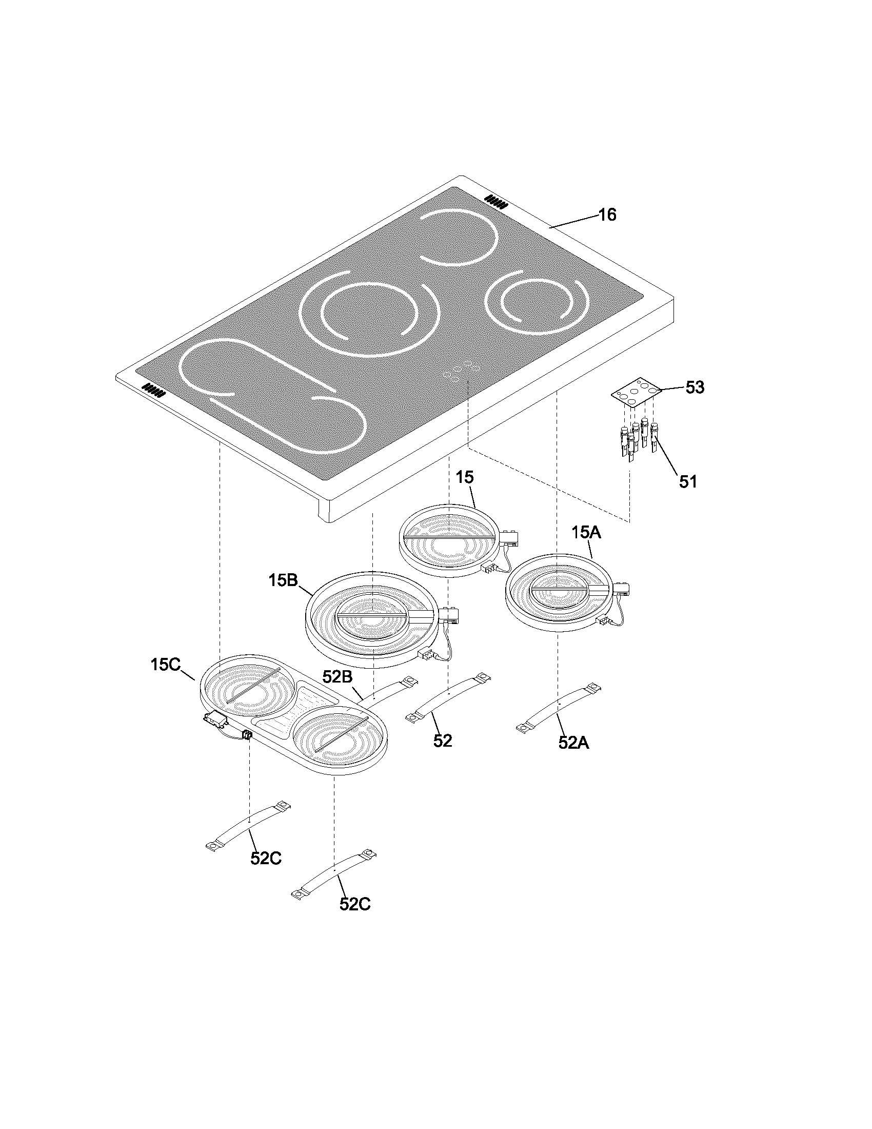 Kenmore Elite 79099513301 maintop diagram