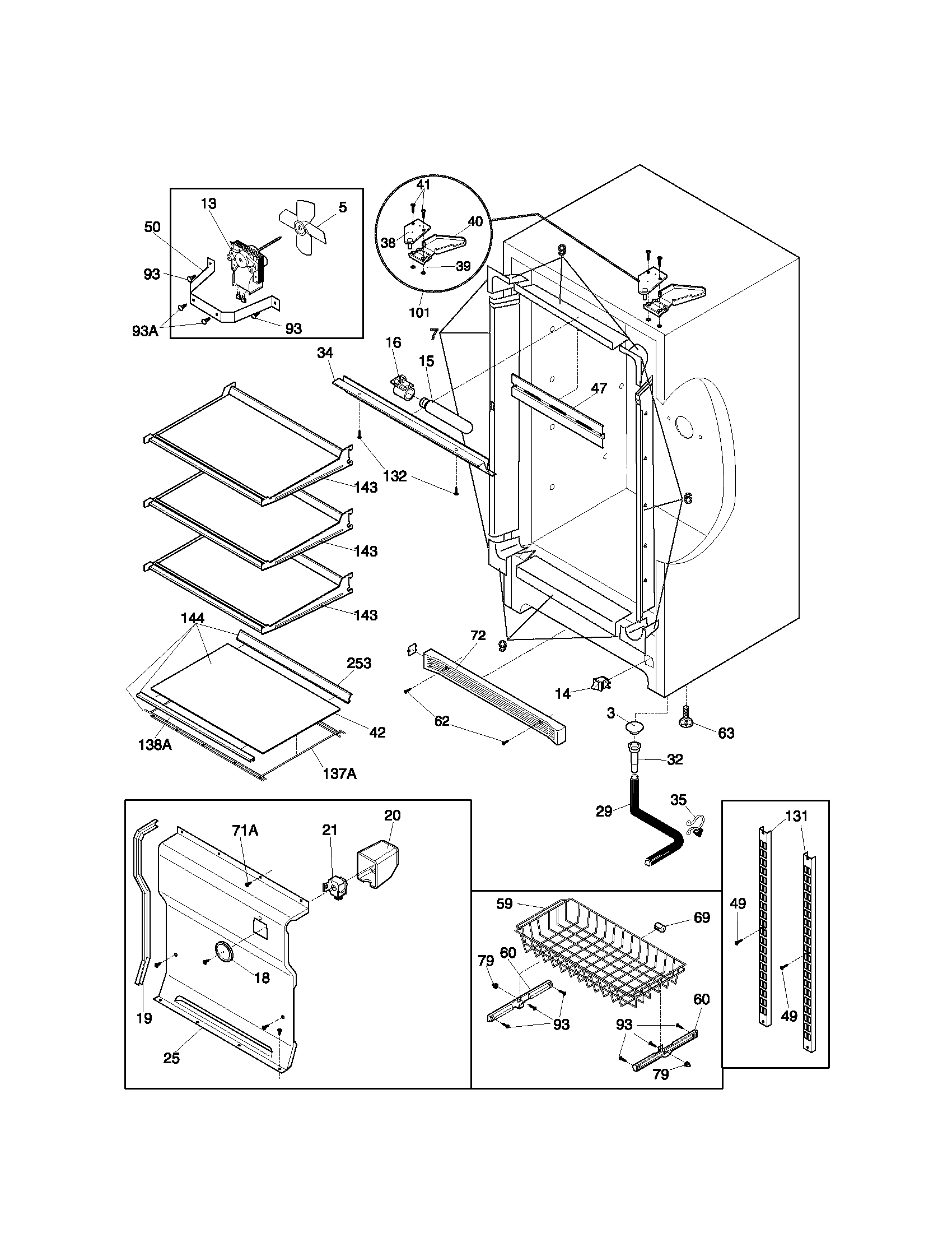 Kenmore 25323024101 cabinet diagram