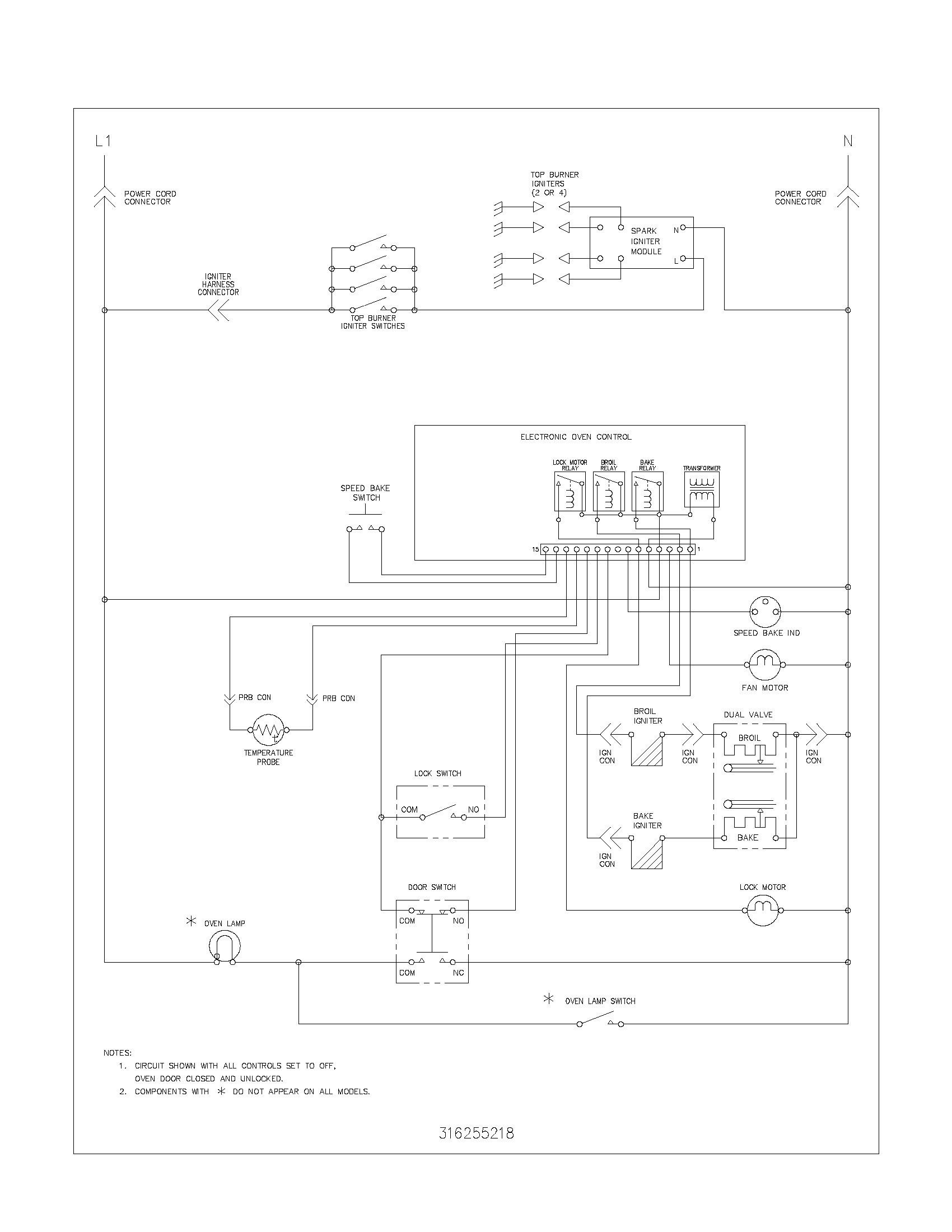 Frigidaire GSG3PZCQA wiring schematic diagram