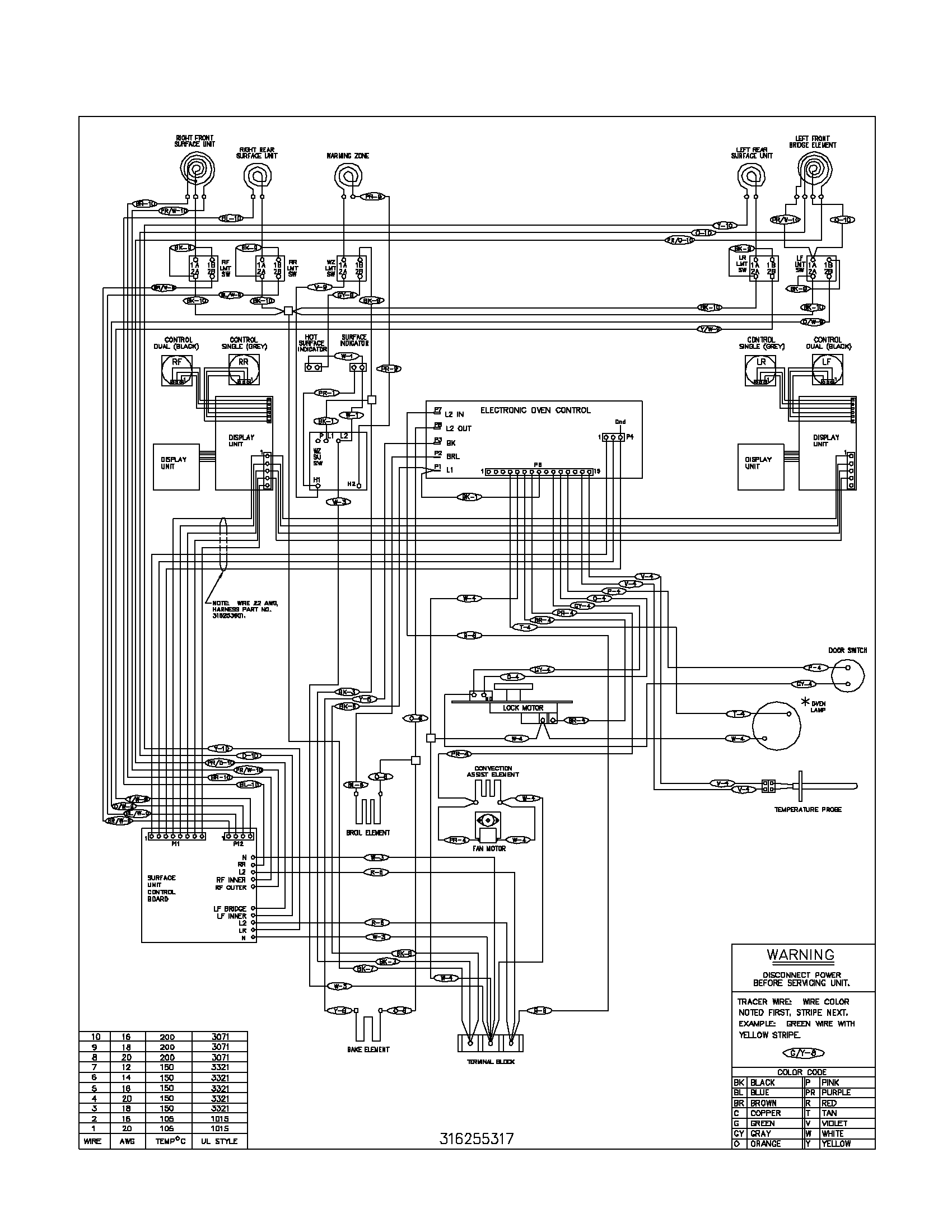 Frigidaire GLEF396CQB wiring diagram diagram