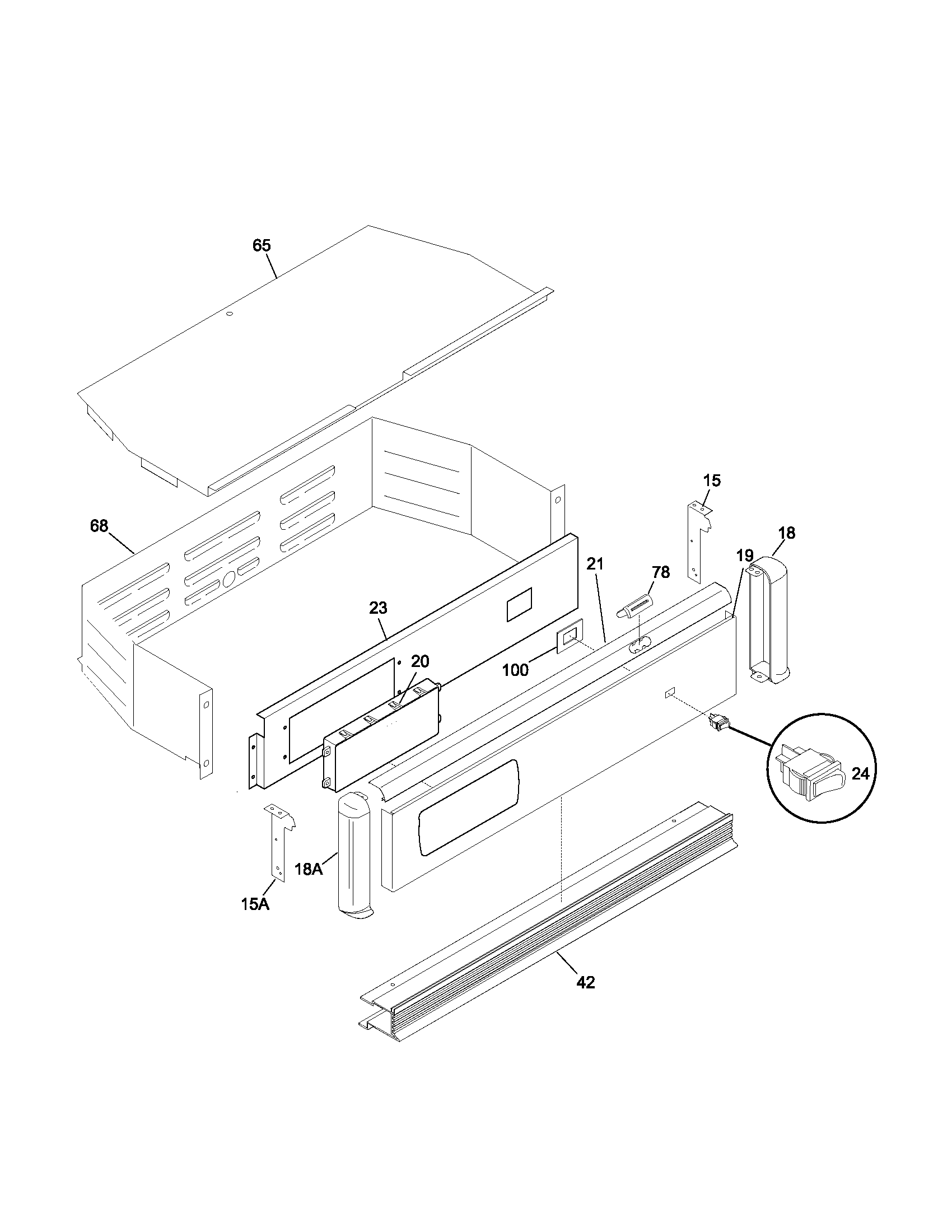 Frigidaire FEB24S5ASB control panel diagram