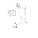 Frigidaire FFU12K0CW1 cabinet diagram