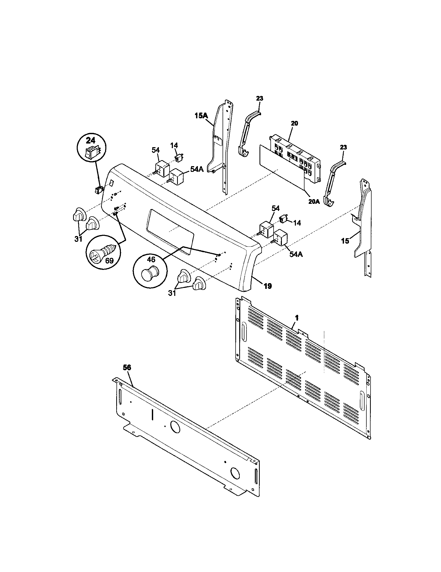 Kenmore 79095322301 backguard diagram