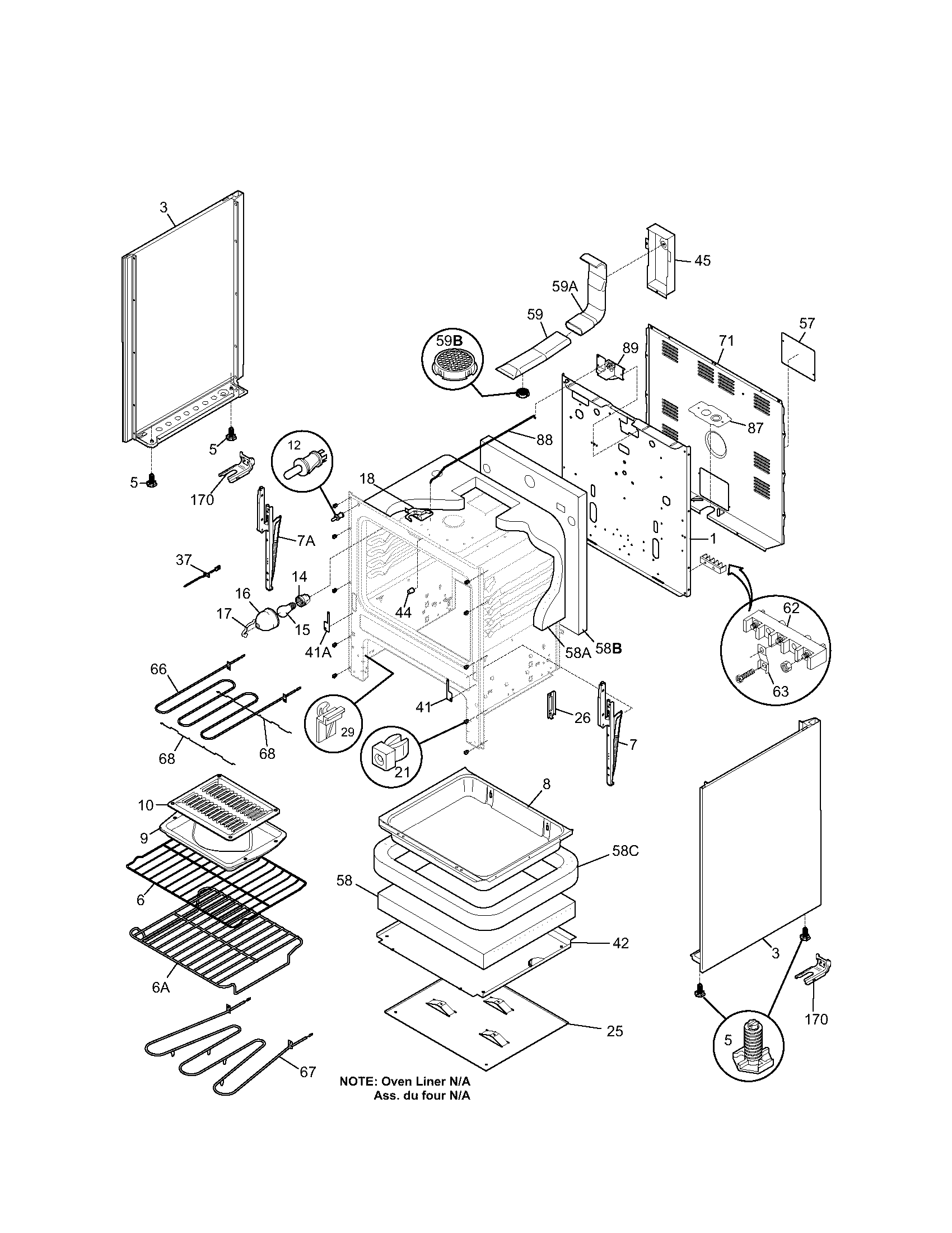Kenmore 79095322301 body diagram