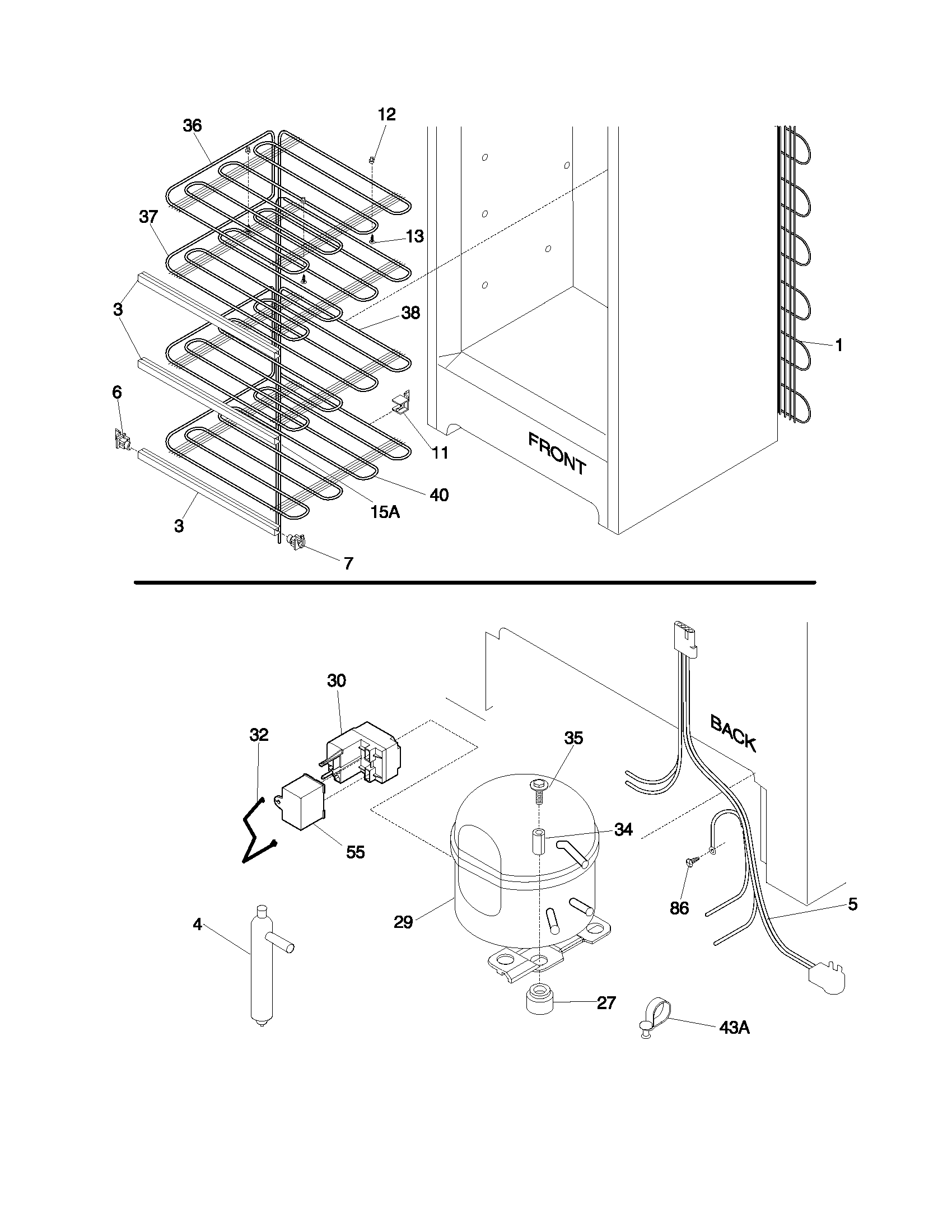 Universal/Multiflex (Frigidaire) CFU12M2AW2 system diagram