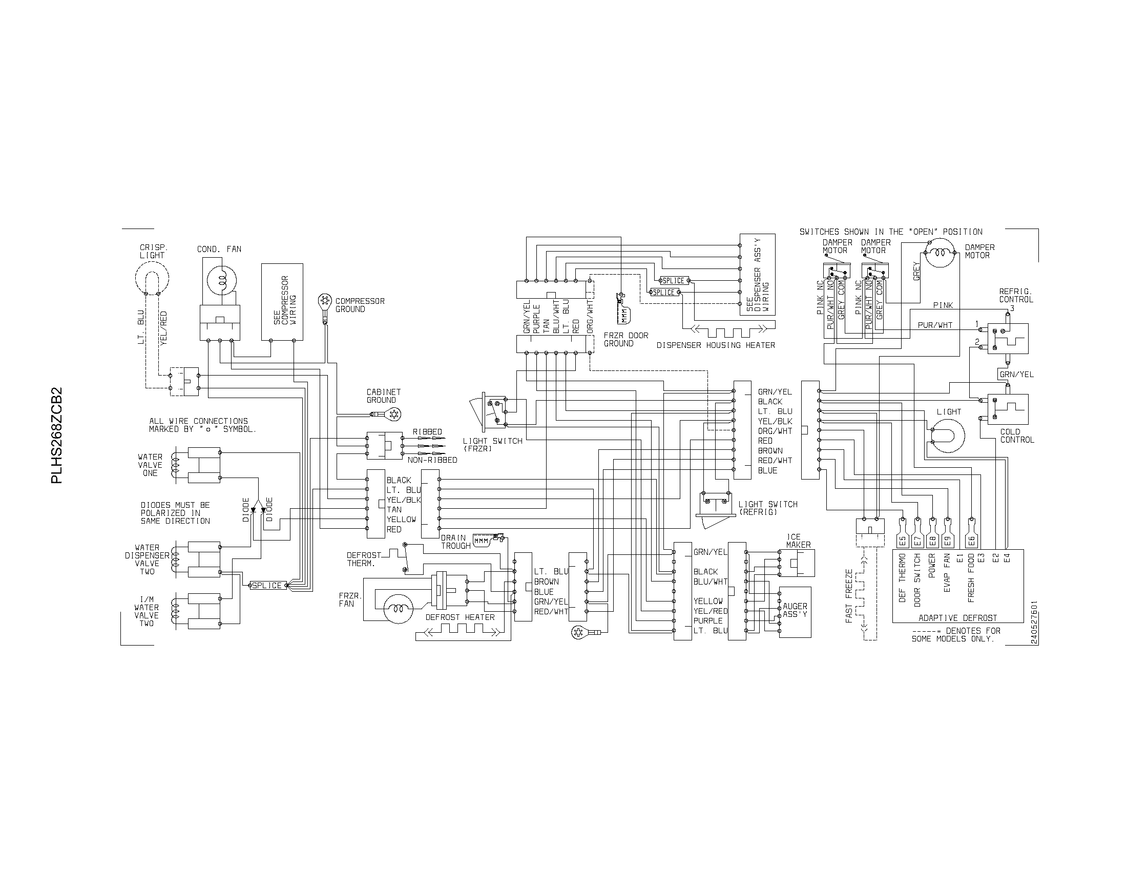 Frigidaire PLHS268ZCB4 wiring diagram diagram
