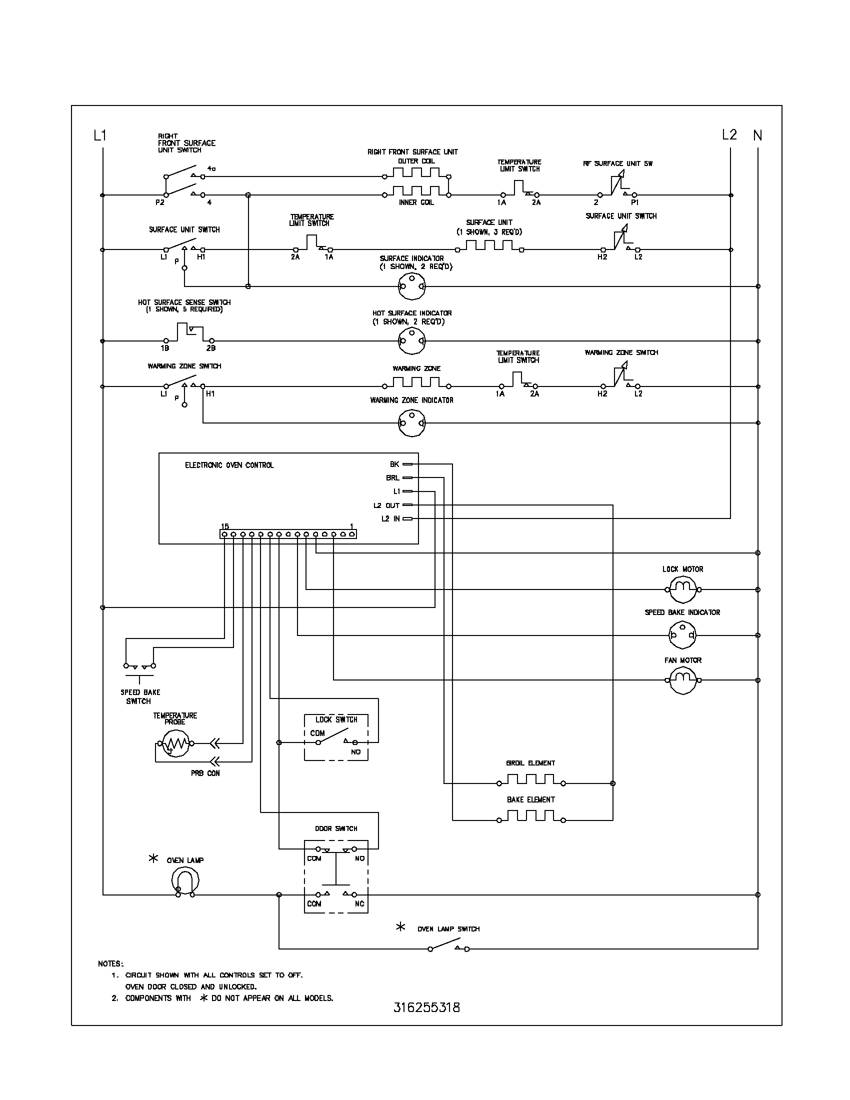 Frigidaire GLEFS77CSB wiring schematic diagram